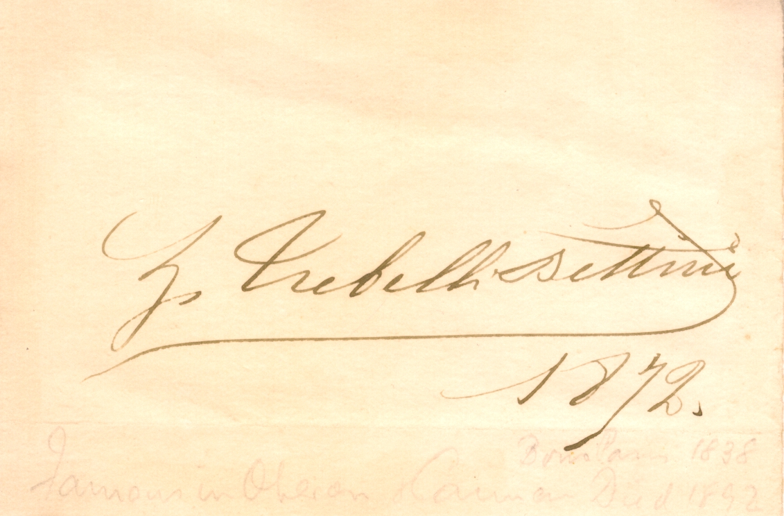 (Zélia, 1838-1892, French Mezzo-Soprano) — Sophie Dupré Autographs
