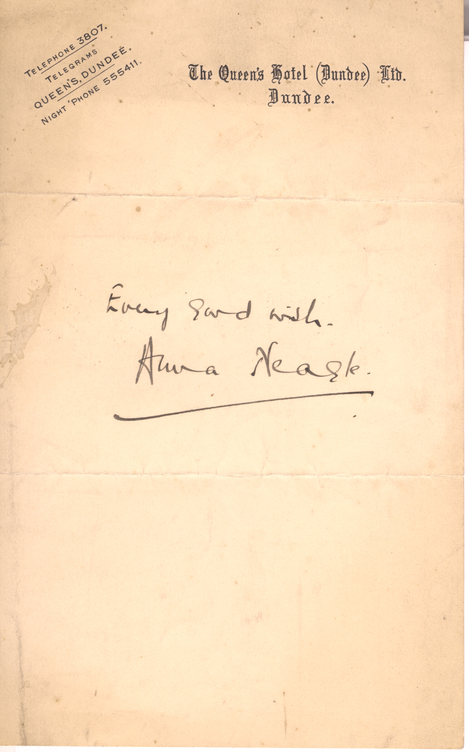 (Dame Anna, 1904-1986, Actress) — Sophie Dupré Autographs