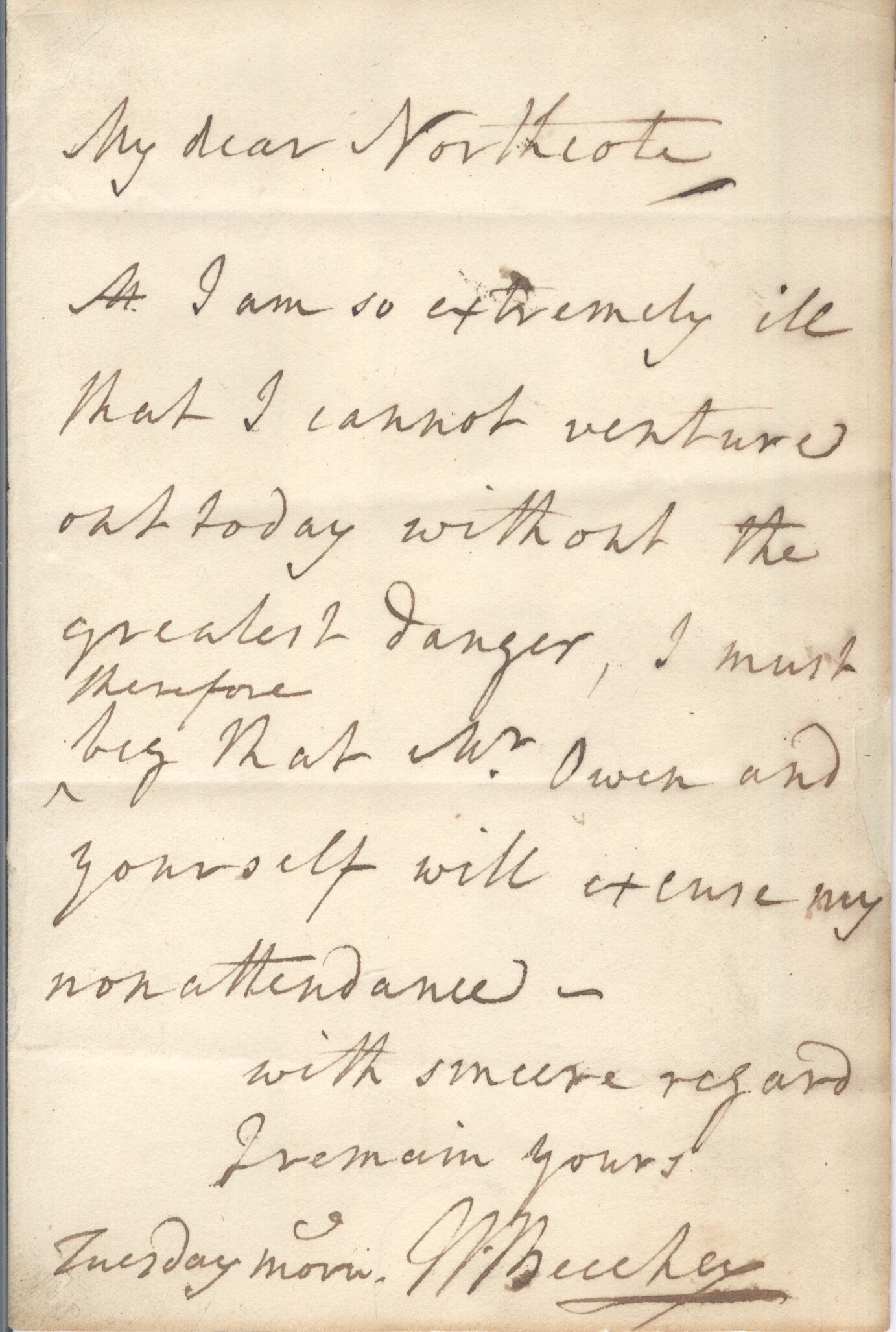 (Sir William, 1753-1839, Painter) — Sophie Dupré Autographs
