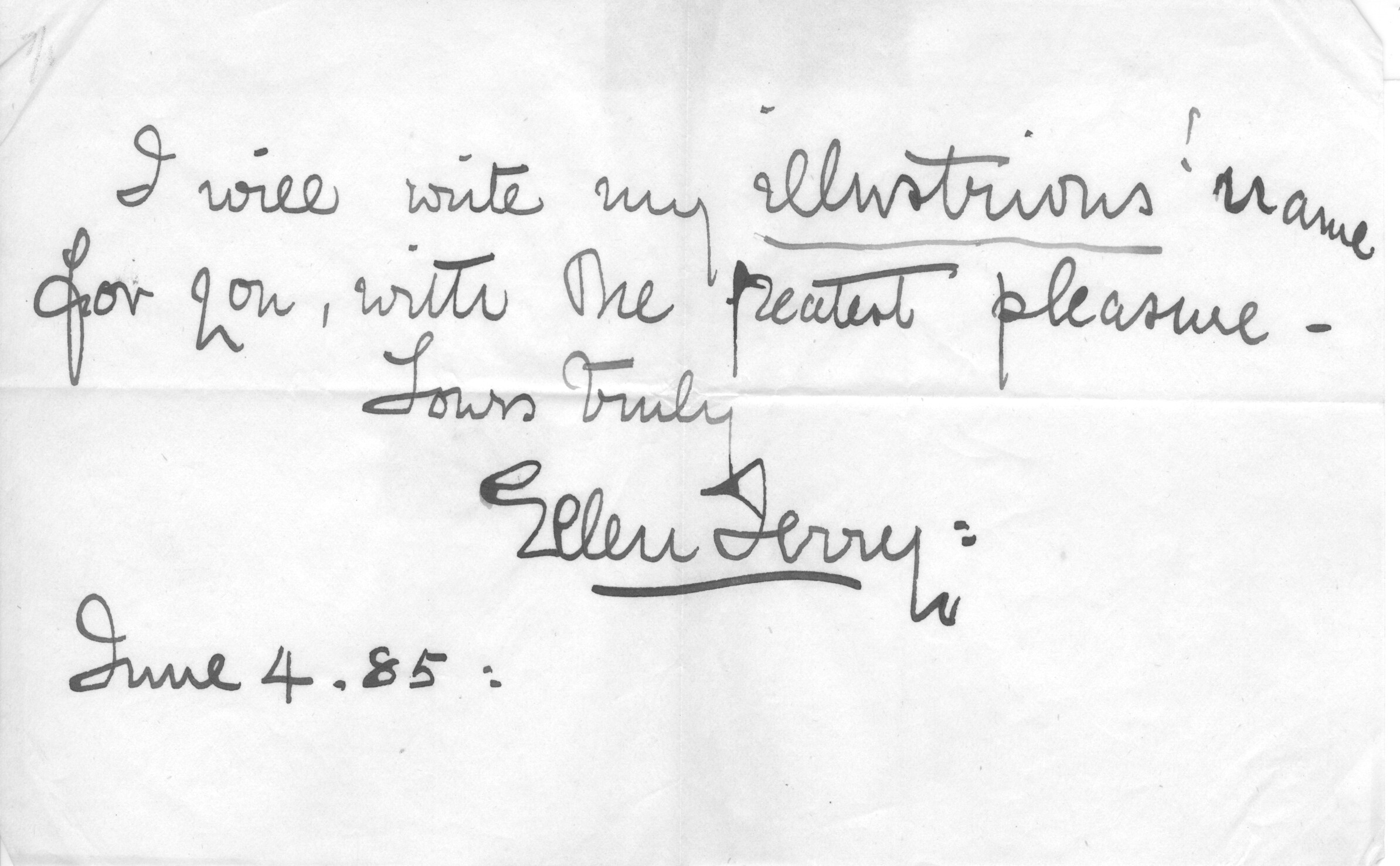 (Dame Ellen, 1848-1928, Actress) — Sophie Dupré Autographs