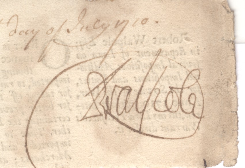 (Sir Robert, 1st Earl of Orford, 1676-1745, 1st British Prime Minister) — Sophie Dupré Autographs