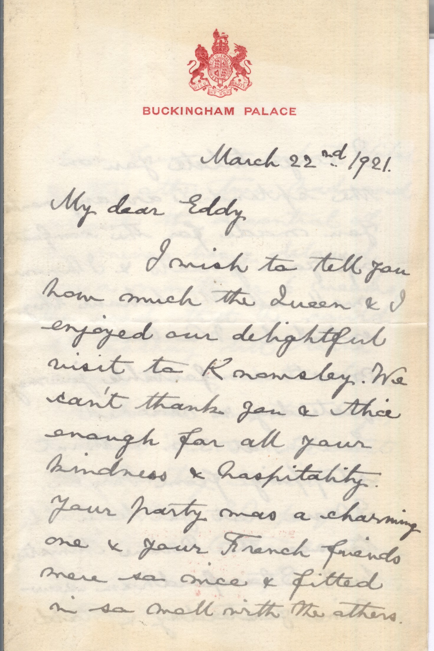 (1865-1936, King of Great Britain) — Sophie Dupré Autographs