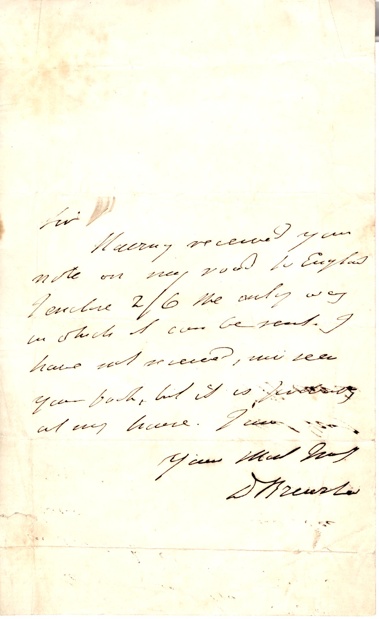 (Sir David, 1781-1868, Physicist, Inventor of the Kaleidoscope in 1816) — Sophie Dupré Autographs