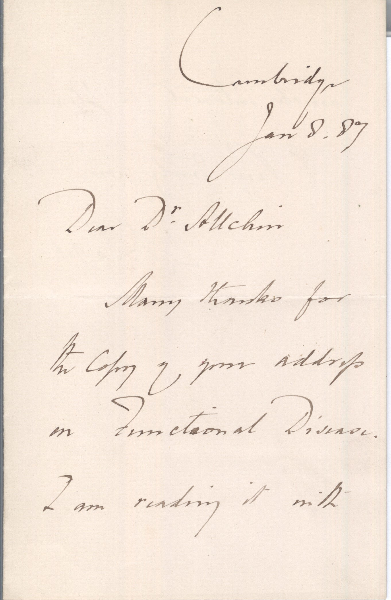 (Sir George Edward, 1809-1892, Physician & Professor at Cambridge) — Sophie Dupré Autographs