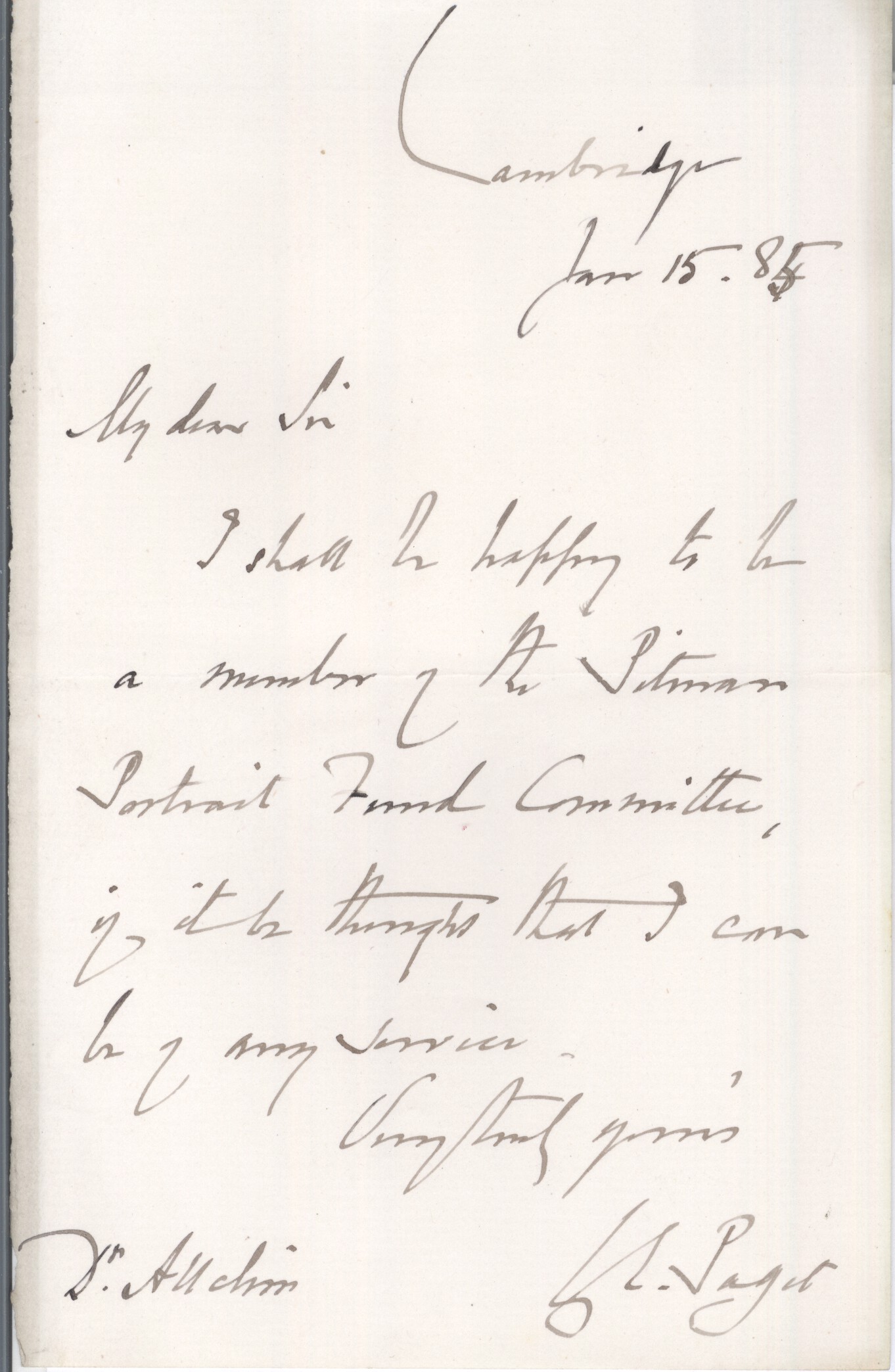 (Sir George Edward, 1809-1892, Physician & Professor at Cambridge) — Sophie Dupré Autographs