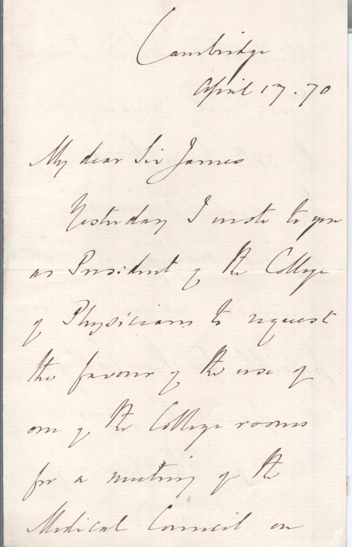 (Sir George Edward, 1809-1892, Physician & Professor at Cambridge) — Sophie Dupré Autographs
