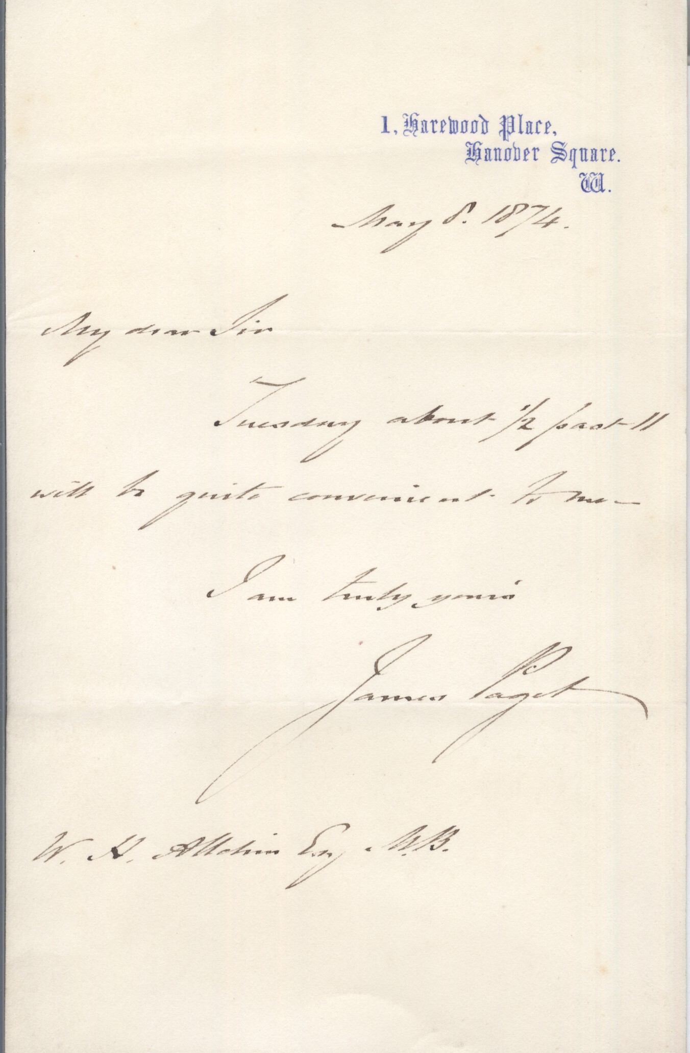(Sir James, 1814-1899, Surgeon, surgeon extraordinary to Queen Victoria) — Sophie Dupré Autographs