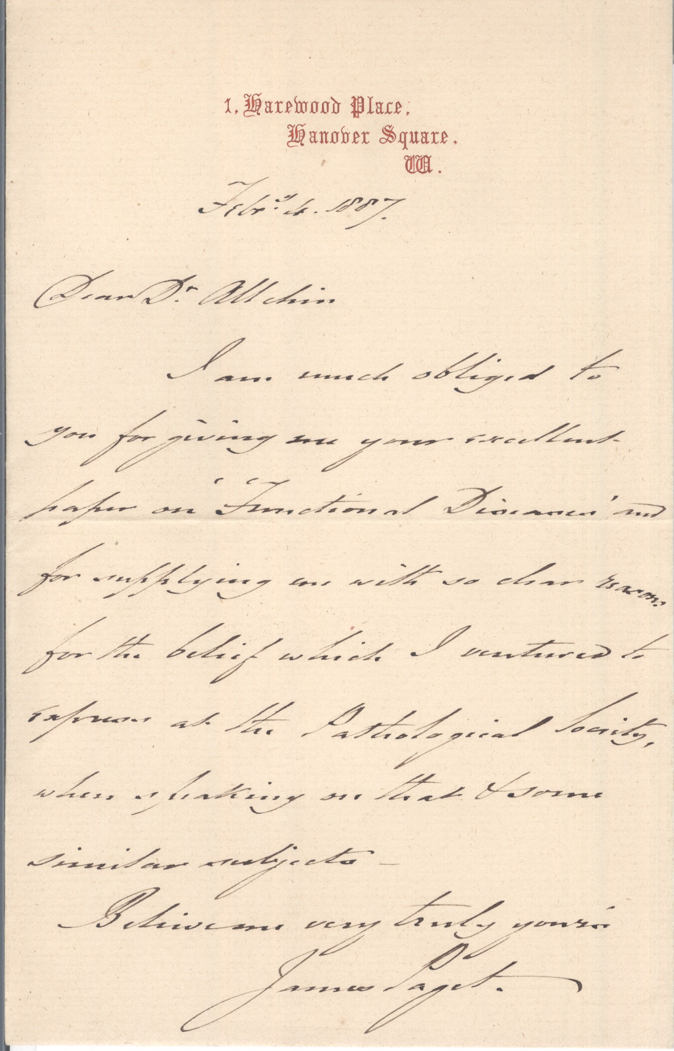 (Sir James, 1814-1899, Surgeon, surgeon extraordinary to Queen Victoria) — Sophie Dupré Autographs
