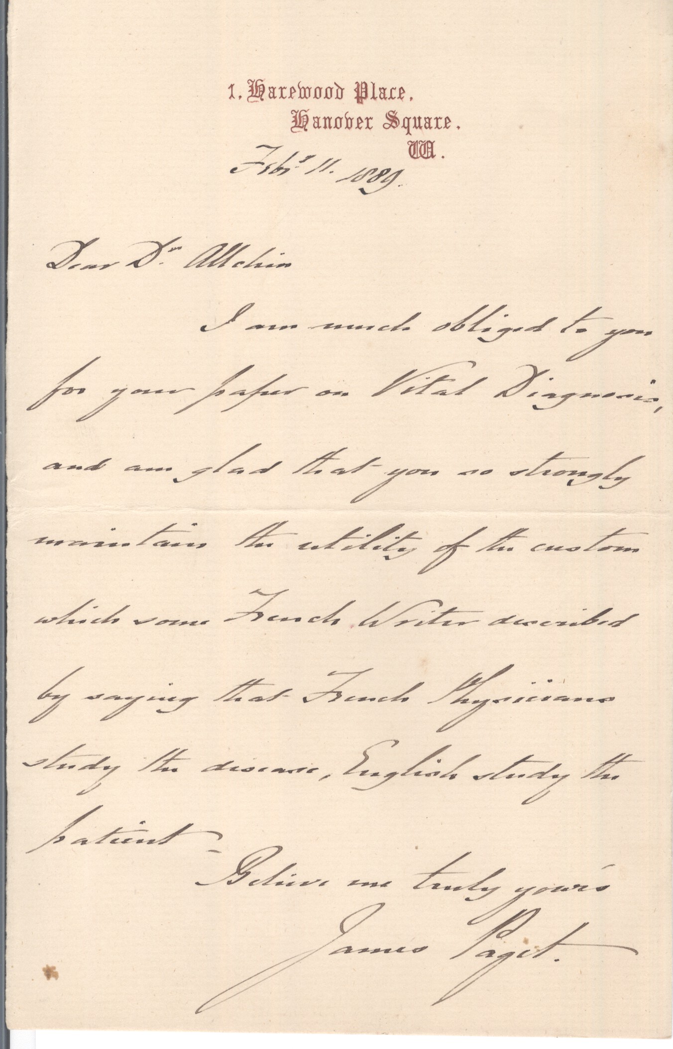 (Sir James, 1814-1899, Surgeon, surgeon extraordinary to Queen Victoria) — Sophie Dupré Autographs
