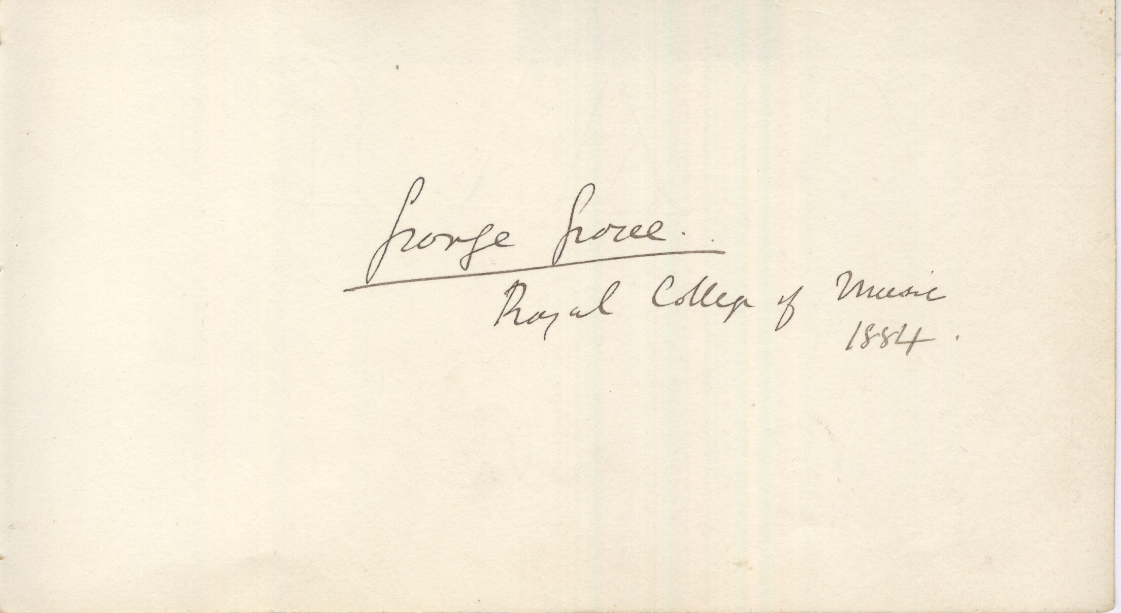 (George, 1820-1900, Scholar & Music Writer) — Sophie Dupré Autographs