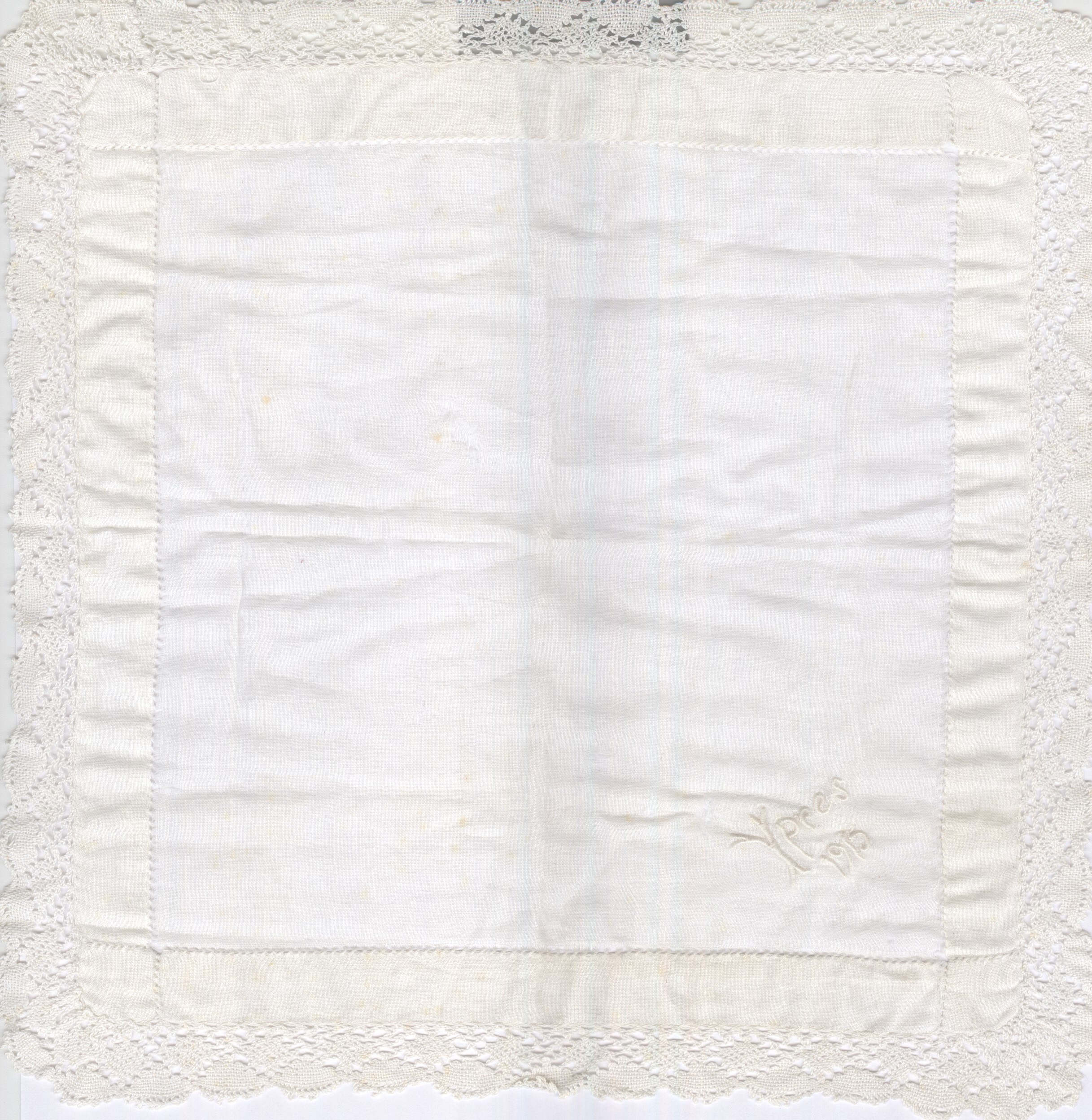 Commemorative linen lawn handkerchief — Sophie Dupré Autographs