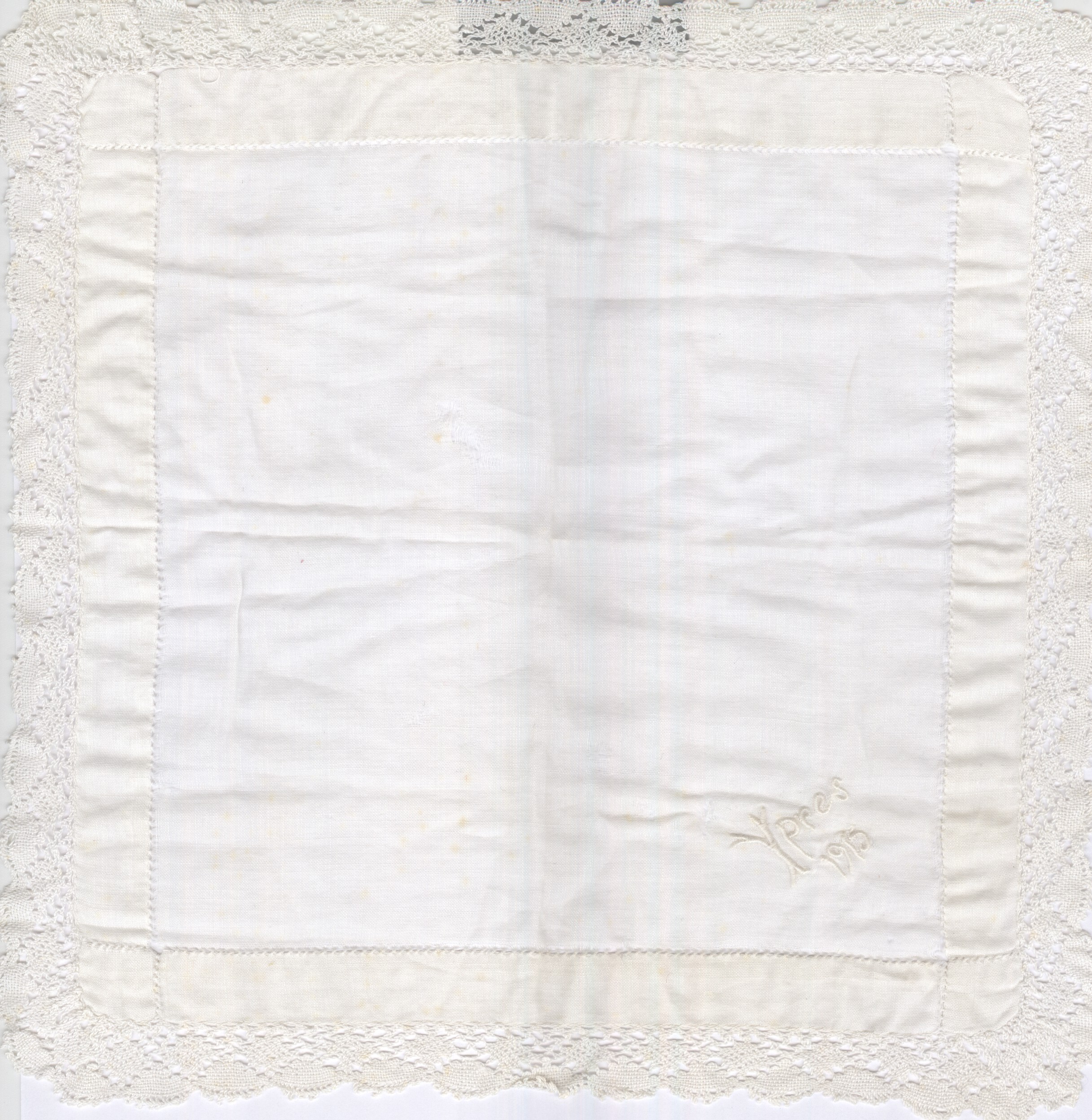 Commemorative linen lawn handkerchief — Sophie Dupré Autographs