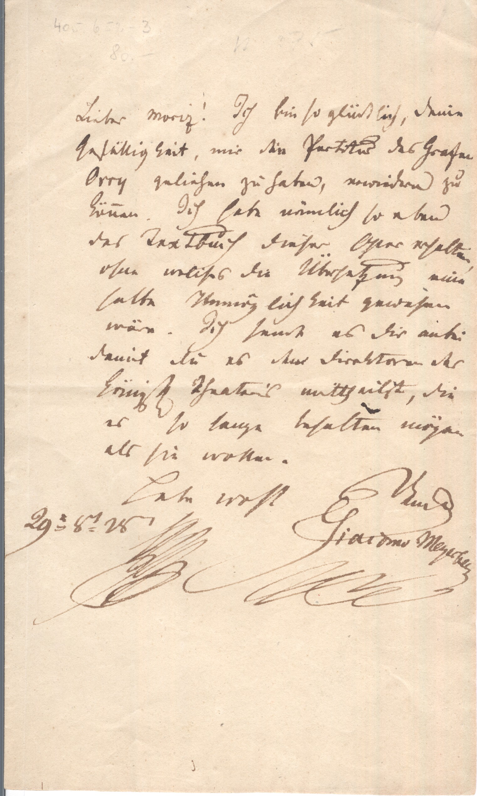 (Giacomo, 1791-1864, German Operatic Composer) — Sophie Dupré Autographs