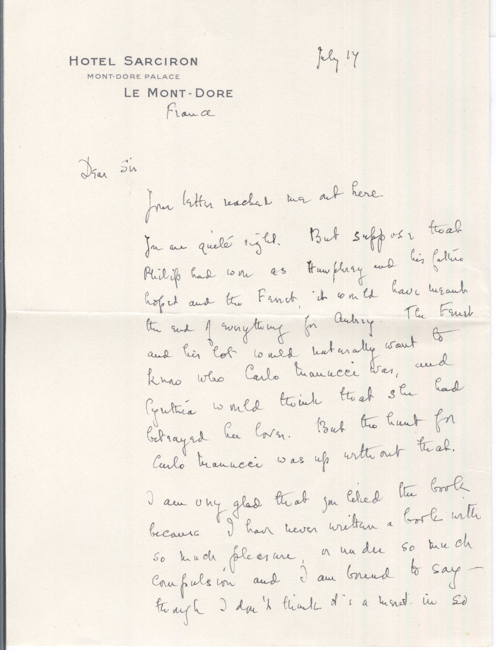 (A. E. W., 1865-1948, Author) — Sophie Dupré Autographs
