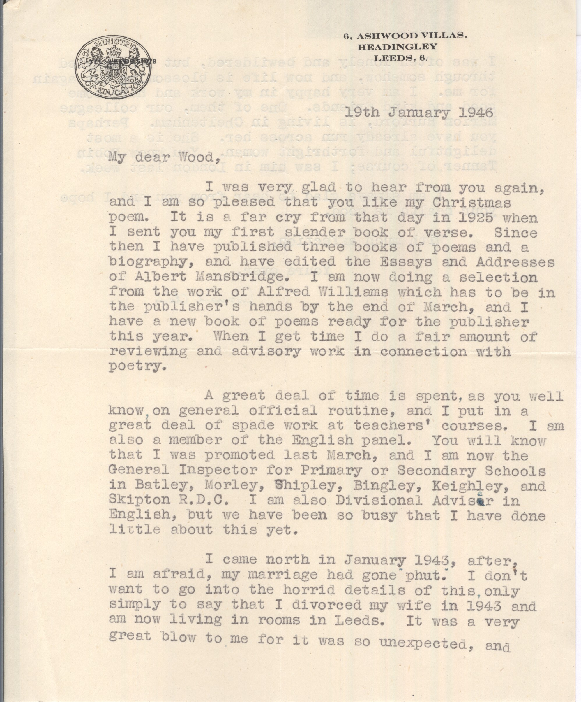 (Leonard, 1905-1981, Poet and Author) — Sophie Dupré Autographs