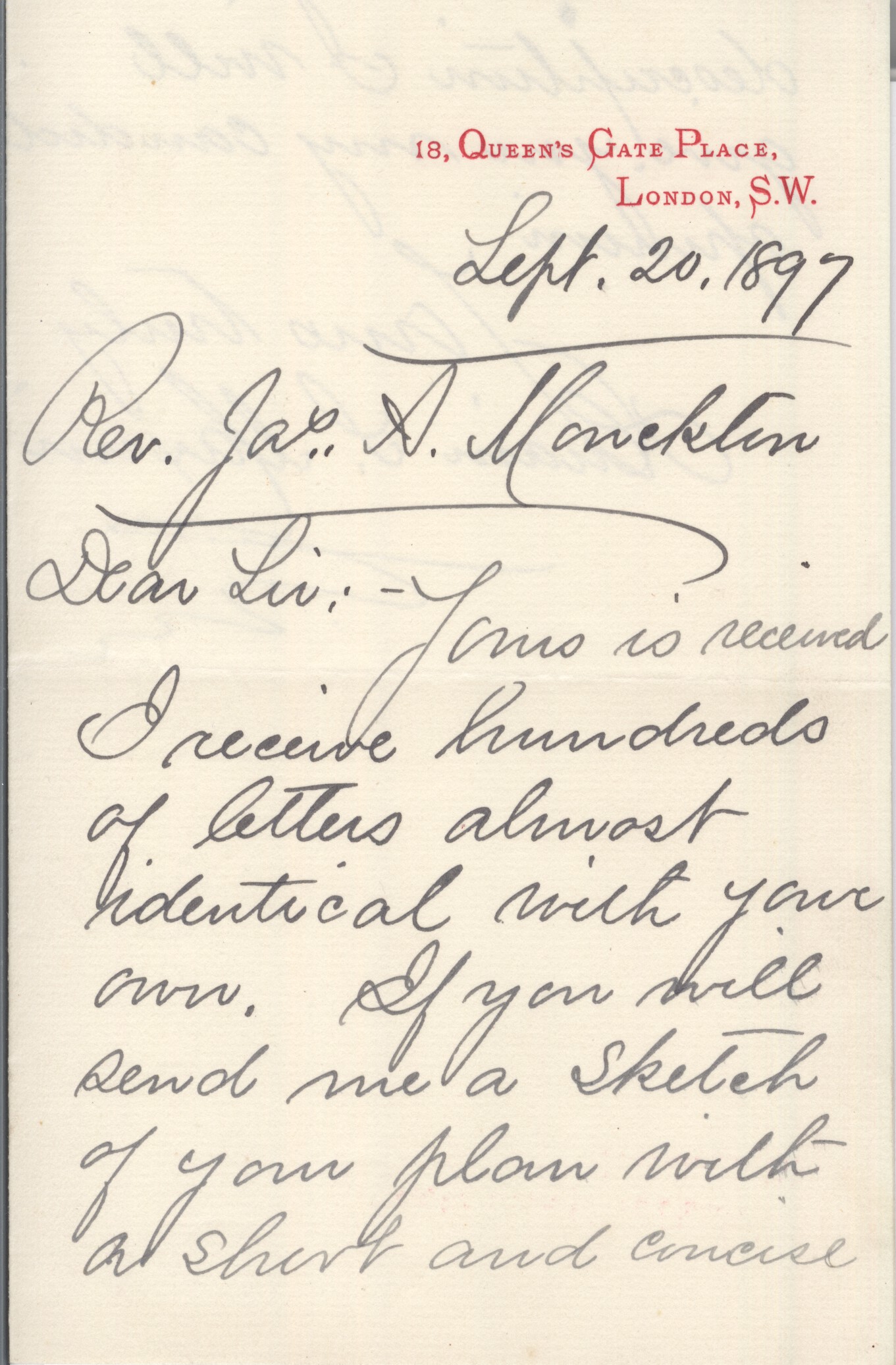 (Sir Hiram Stevens, 1840-1916, American Born Inventor of the Maxim Machine Gun) — Sophie Dupré Autographs