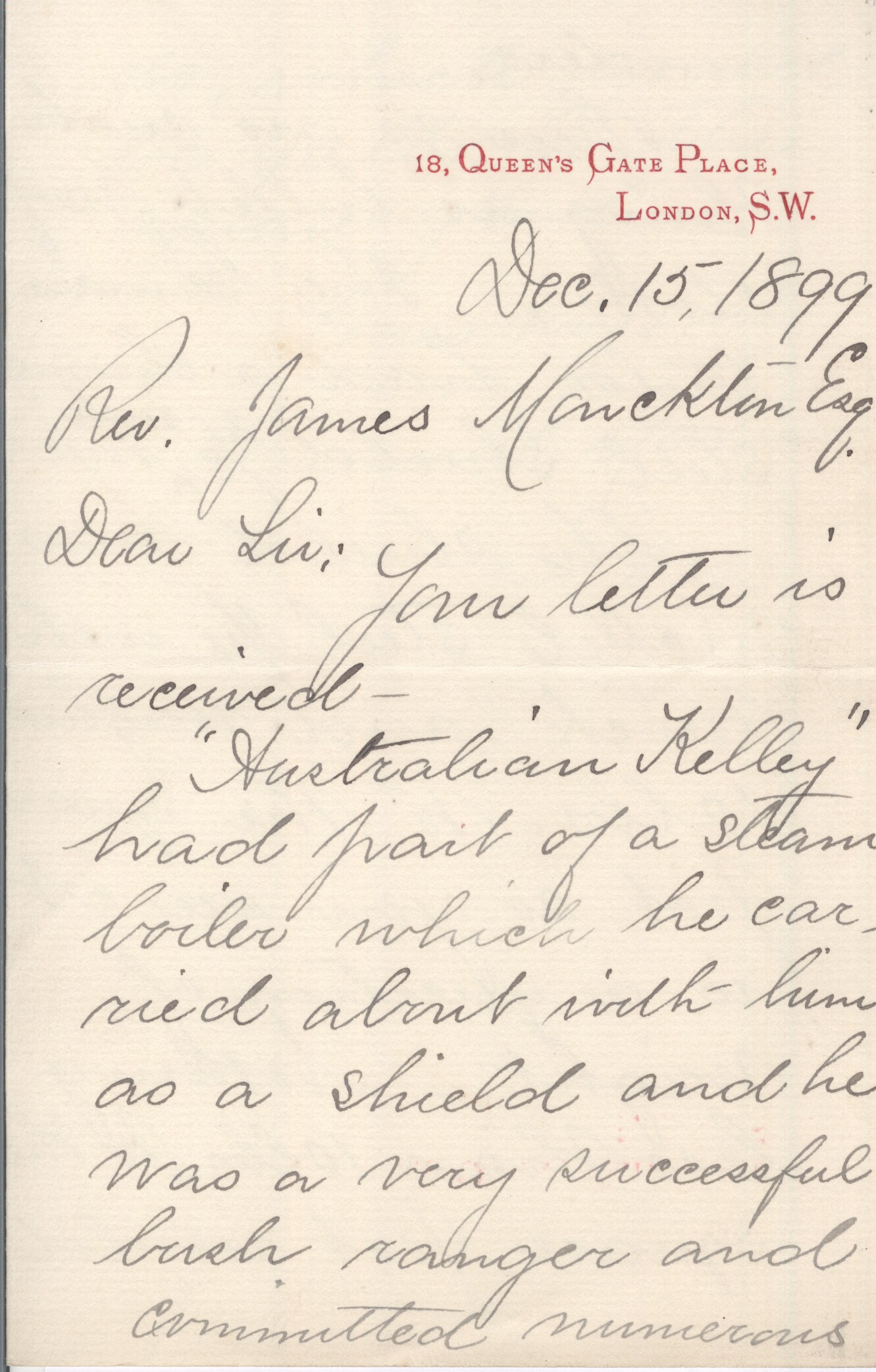(Sir Hiram Stevens, 1840-1916, American Born Inventor of the Maxim Machine Gun) — Sophie Dupré Autographs