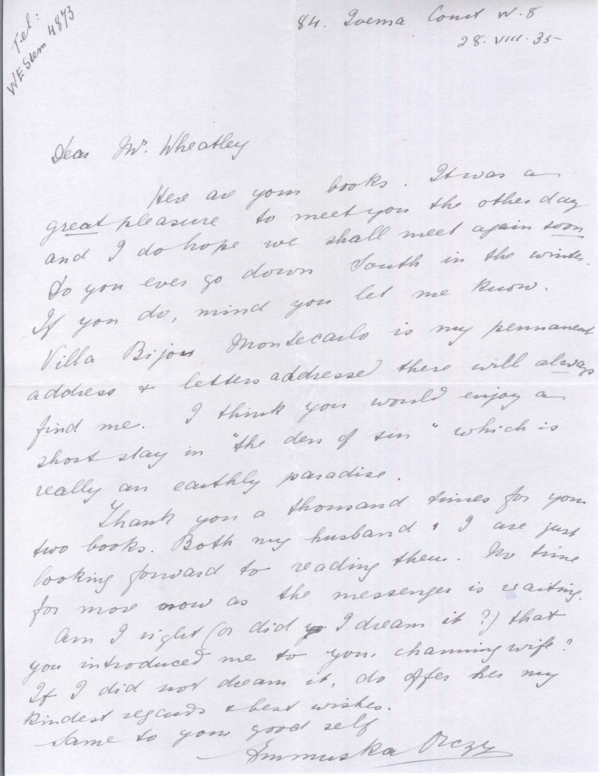 (Humbert, 1885-1940, Poet & Critic) — Sophie Dupré Autographs