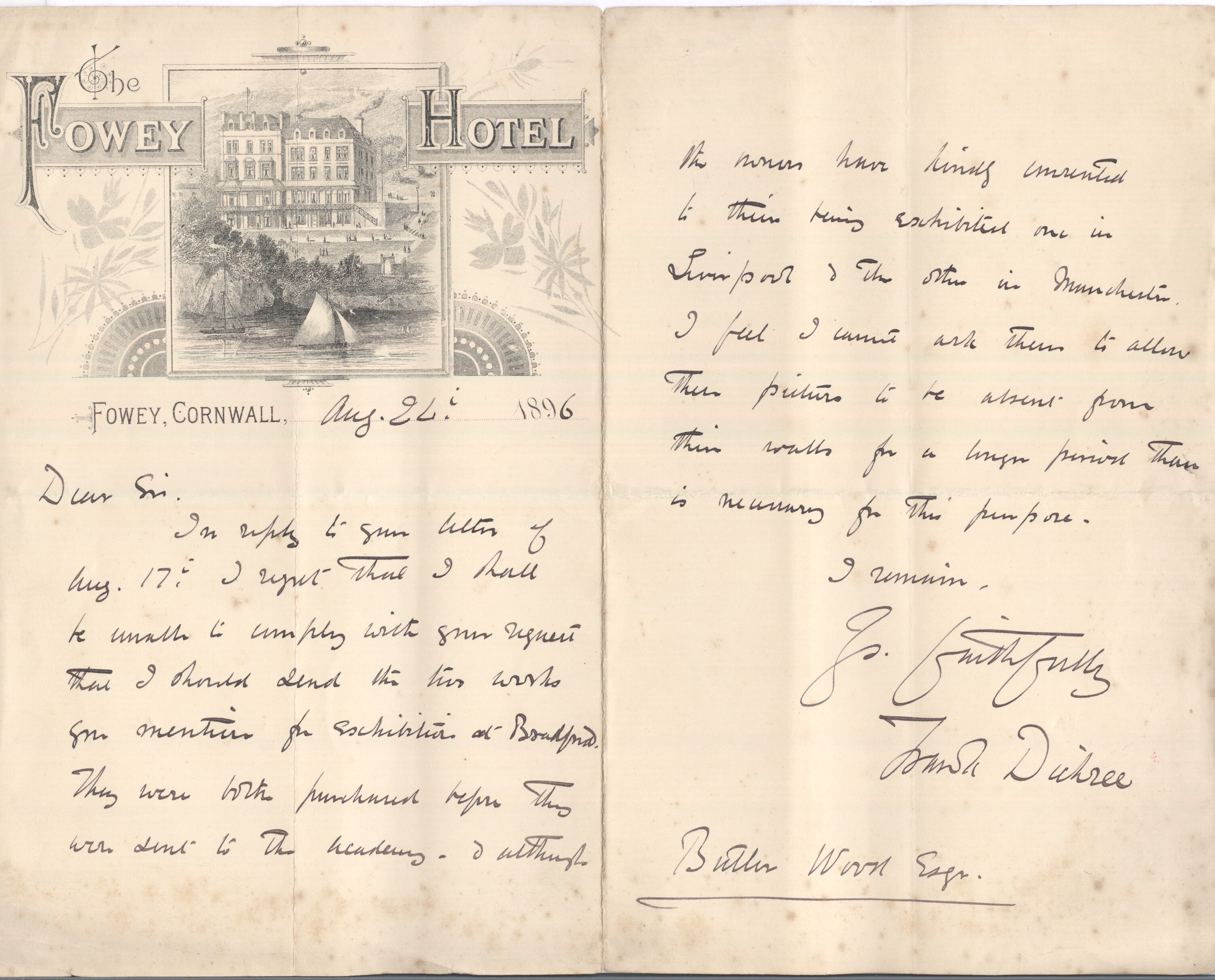 (Sir Frank, 1853-1928, President of the Royal Academy) — Sophie Dupré Autographs