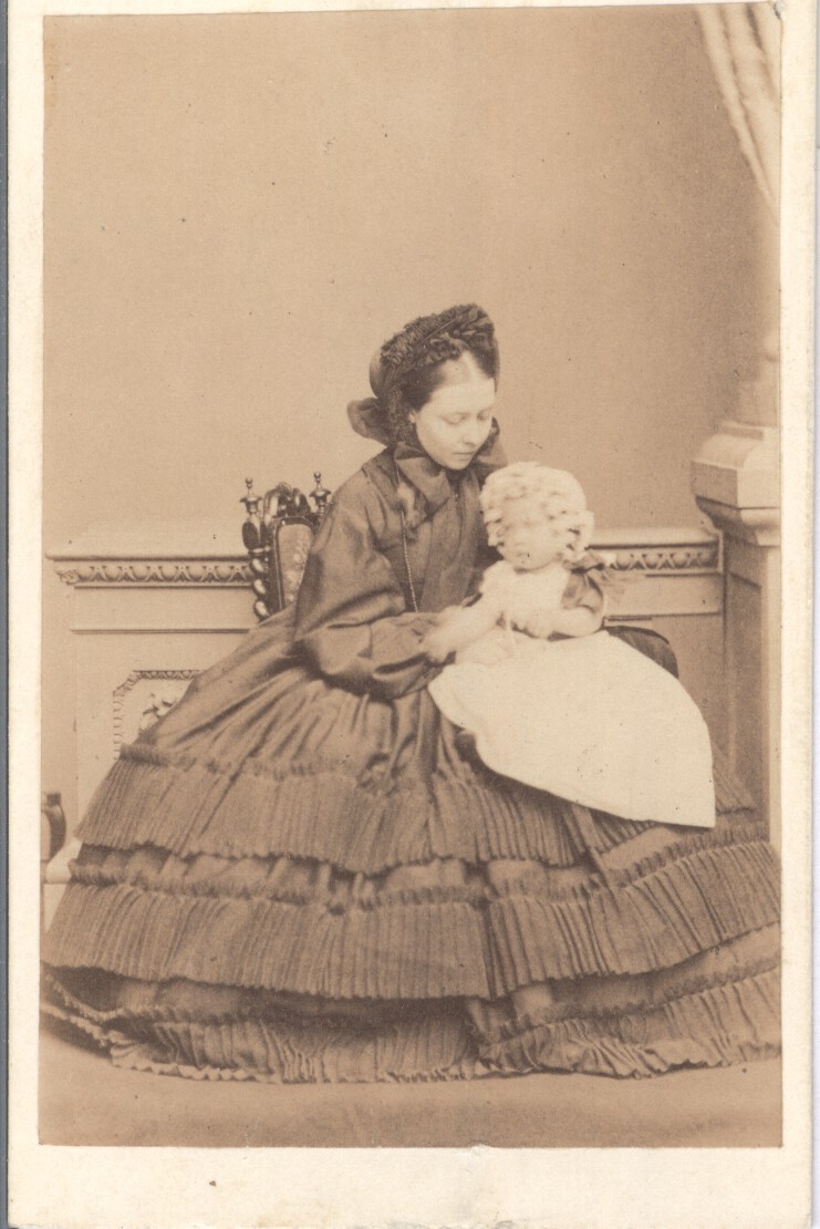 (1840-1901, Empress Frederick of Germany, wife of Frederick III, eldest child of Queen Victoria & mother of Kaiser Wilhelm II) and her infant son WILHELM II (1859-1941, Emperor of Germany, 'Kaiser Bill')] — Sophie Dupré Autographs