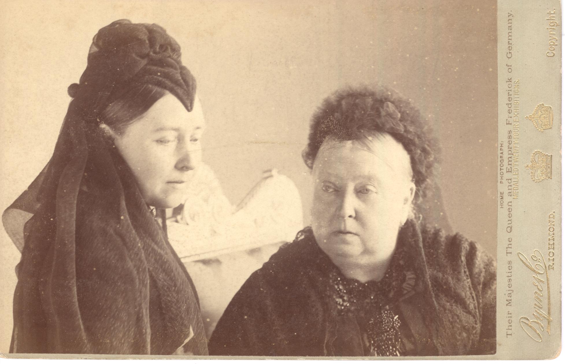 (1819-1901, Queen of Great Britain) & her eldest daughter VICTORIA (1840-1901, Empress Frederick of Germany, wife of Frederick III & mother of Kaiser Wilhelm II)] — Sophie Dupré Autographs