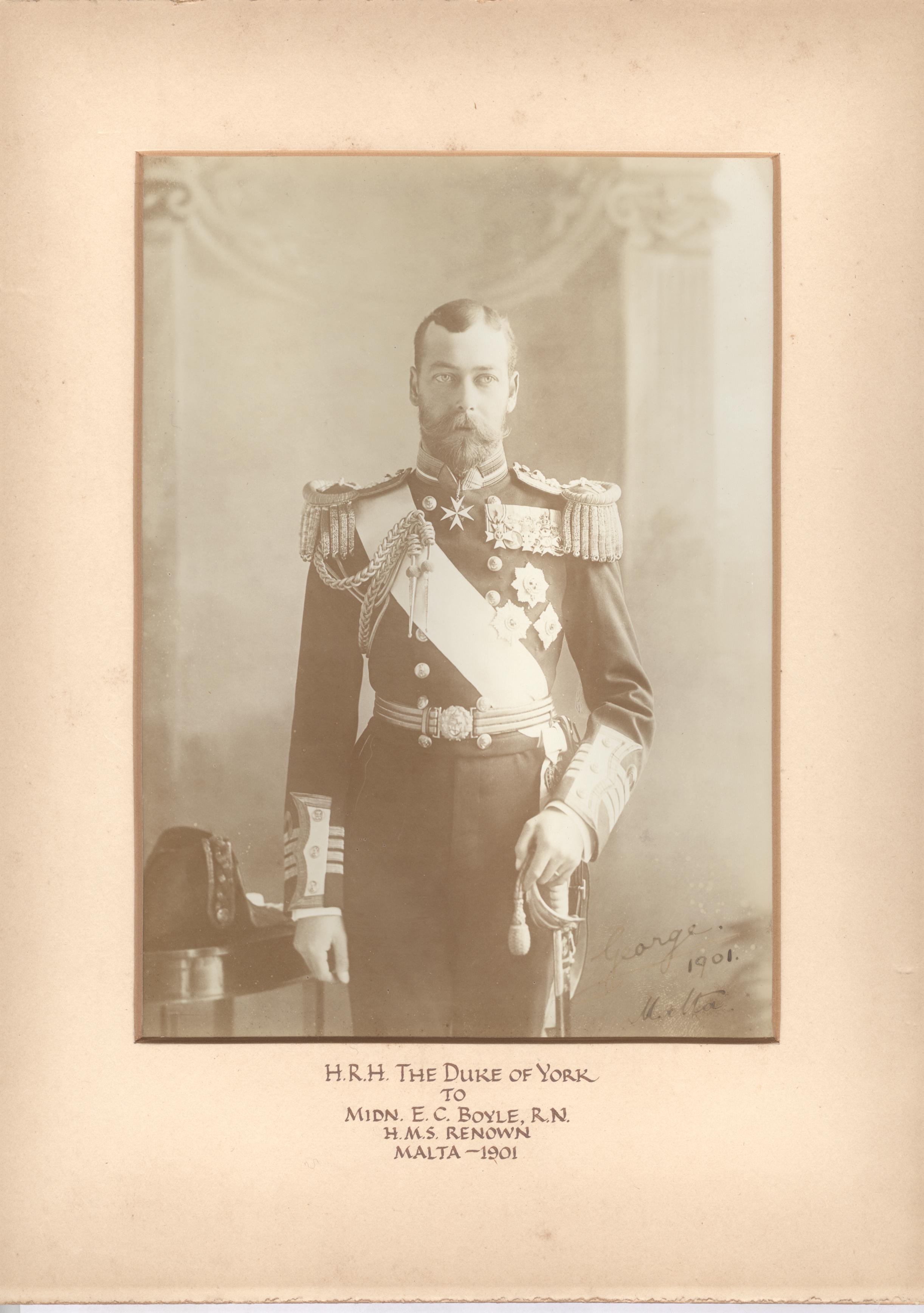 (1865-1936, King of Great Britain) & his Queen MARY (of Teck, 1867-1953) — Sophie Dupré Autographs