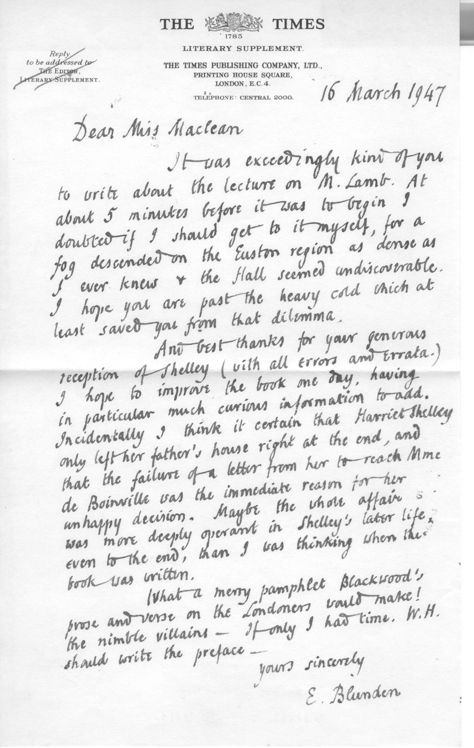 (Edmund, 1896-1974, Poet & Critic) — Sophie Dupré Autographs