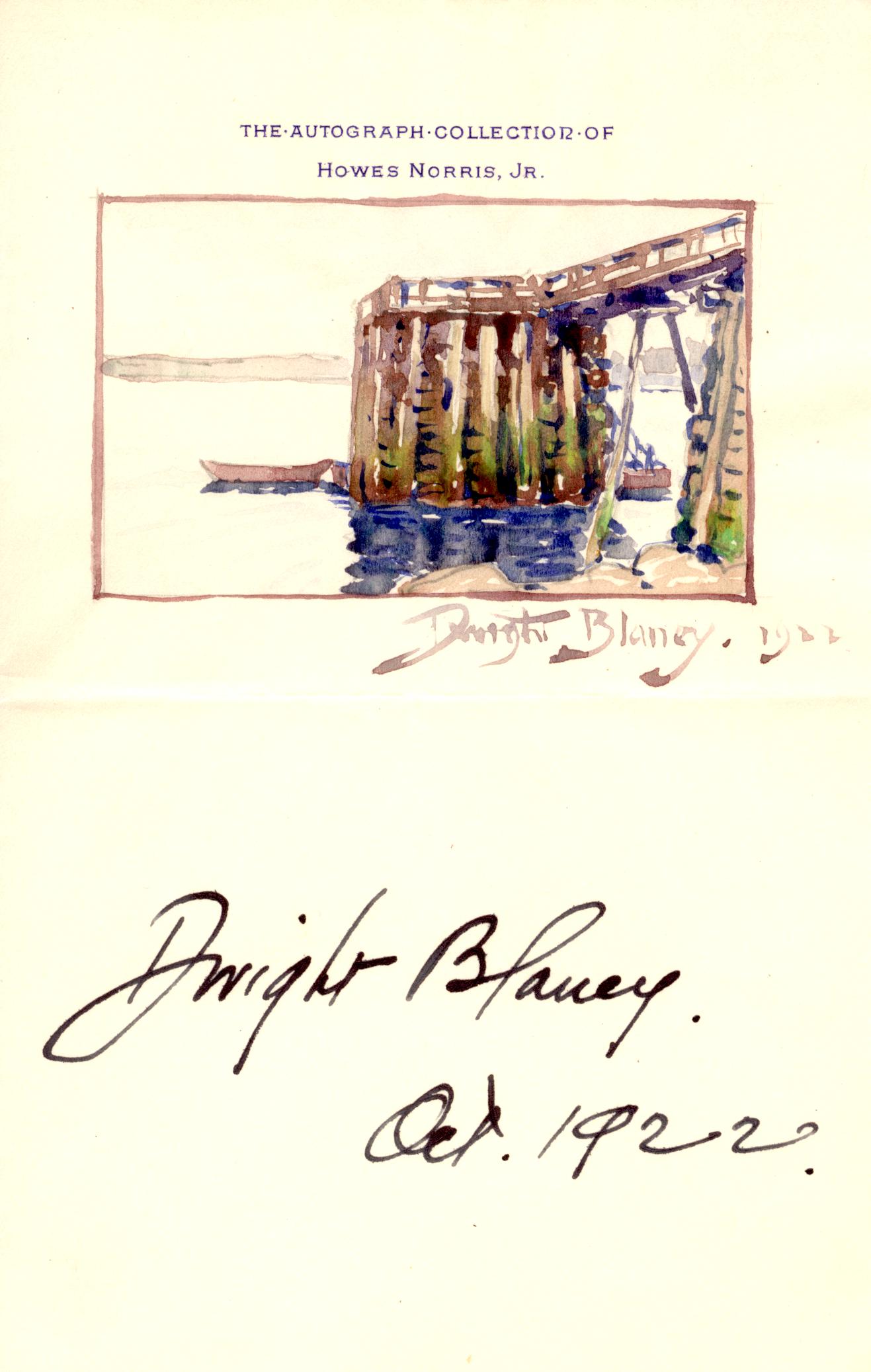 (Dwight, 1865-1944, American Artist) — Sophie Dupré Autographs