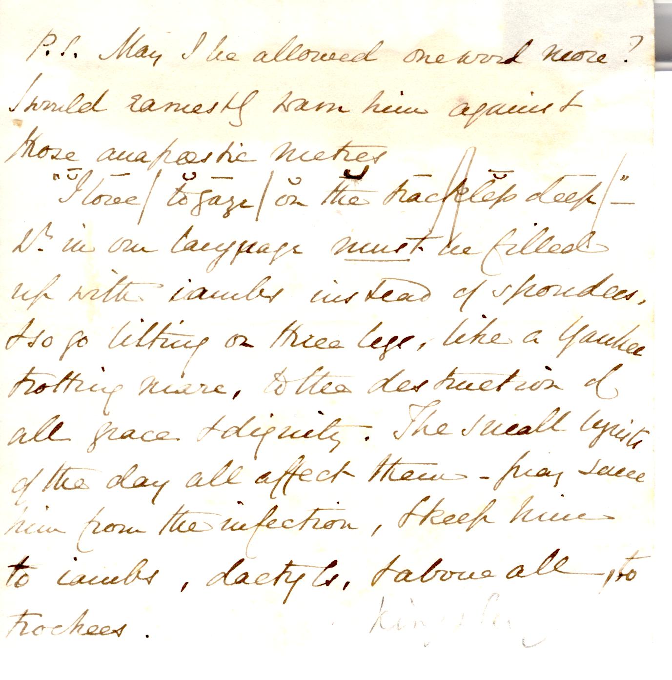 (Charles, 1819-1875, Novelist, Regius Professor of Modern History at Cambridge, 1860-1869) — Sophie Dupré Autographs