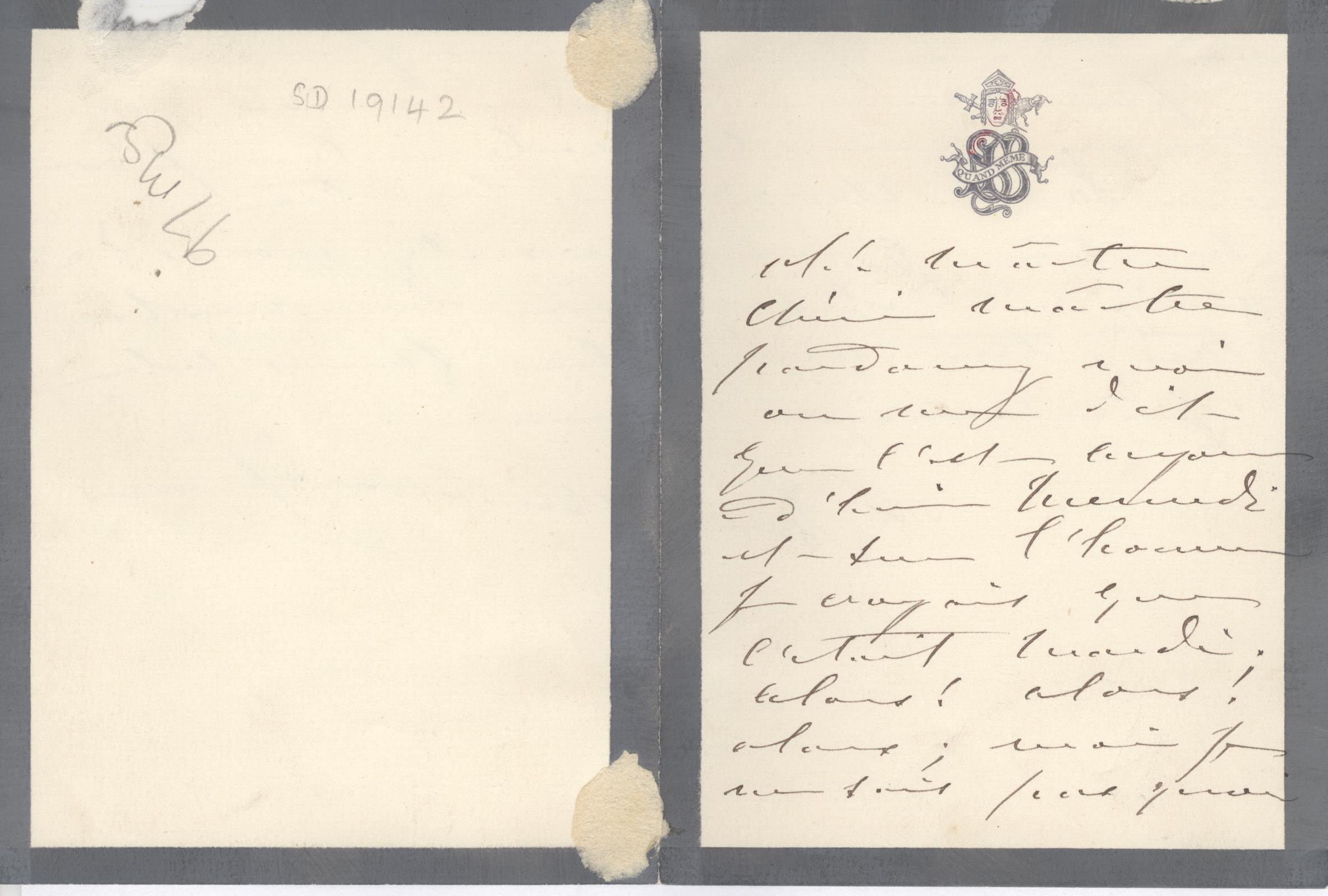 (Sarah, 1844-1923, French Actress) — Sophie Dupré Autographs