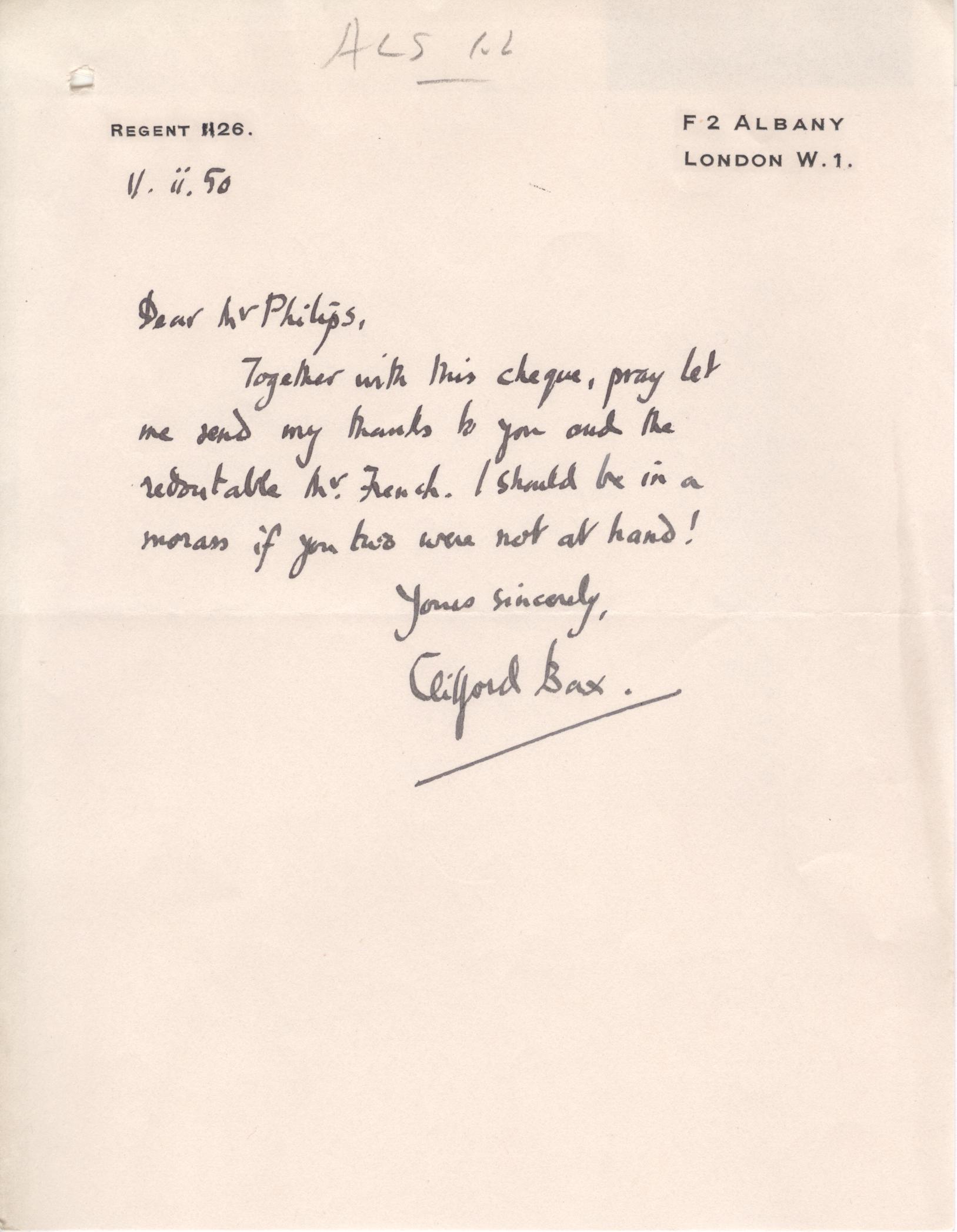 (Clifford, 1886-1962, Playwright and Author) — Sophie Dupré Autographs