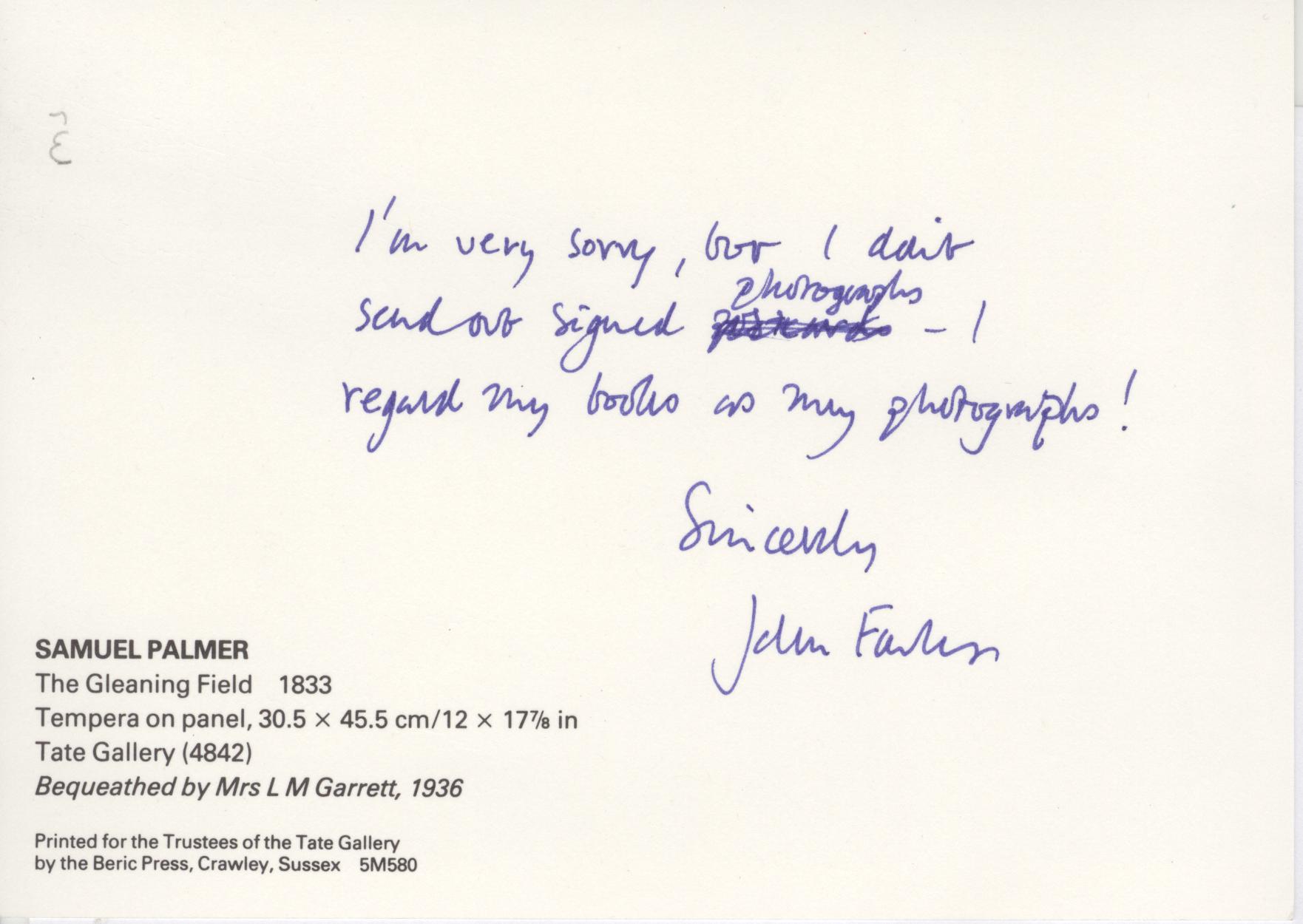 (John, 1926-2005, Novelist, Author of 'The Magus') — Sophie Dupré Autographs