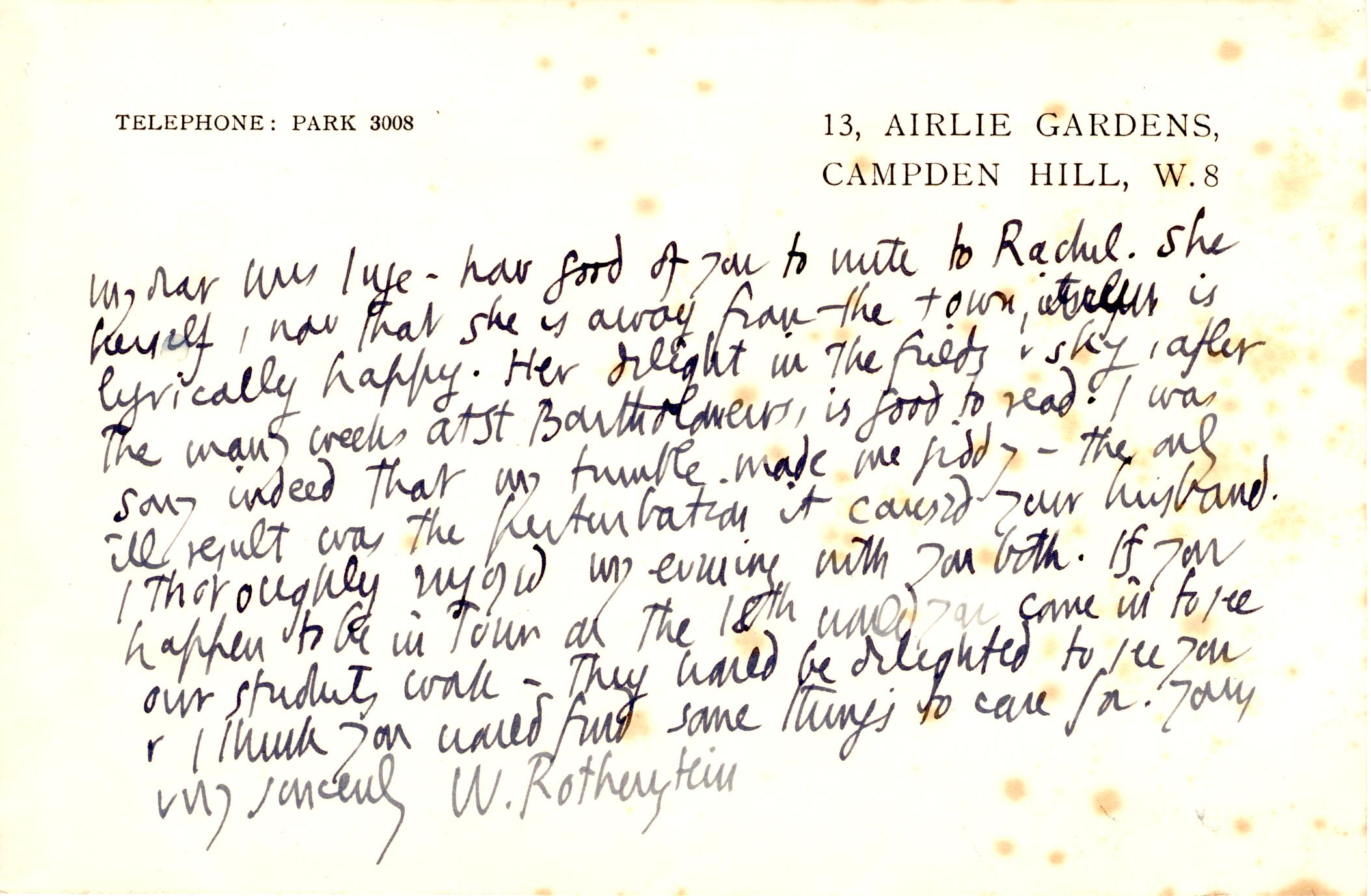 (Sir William, 1872-1945, Painter) — Sophie Dupré Autographs