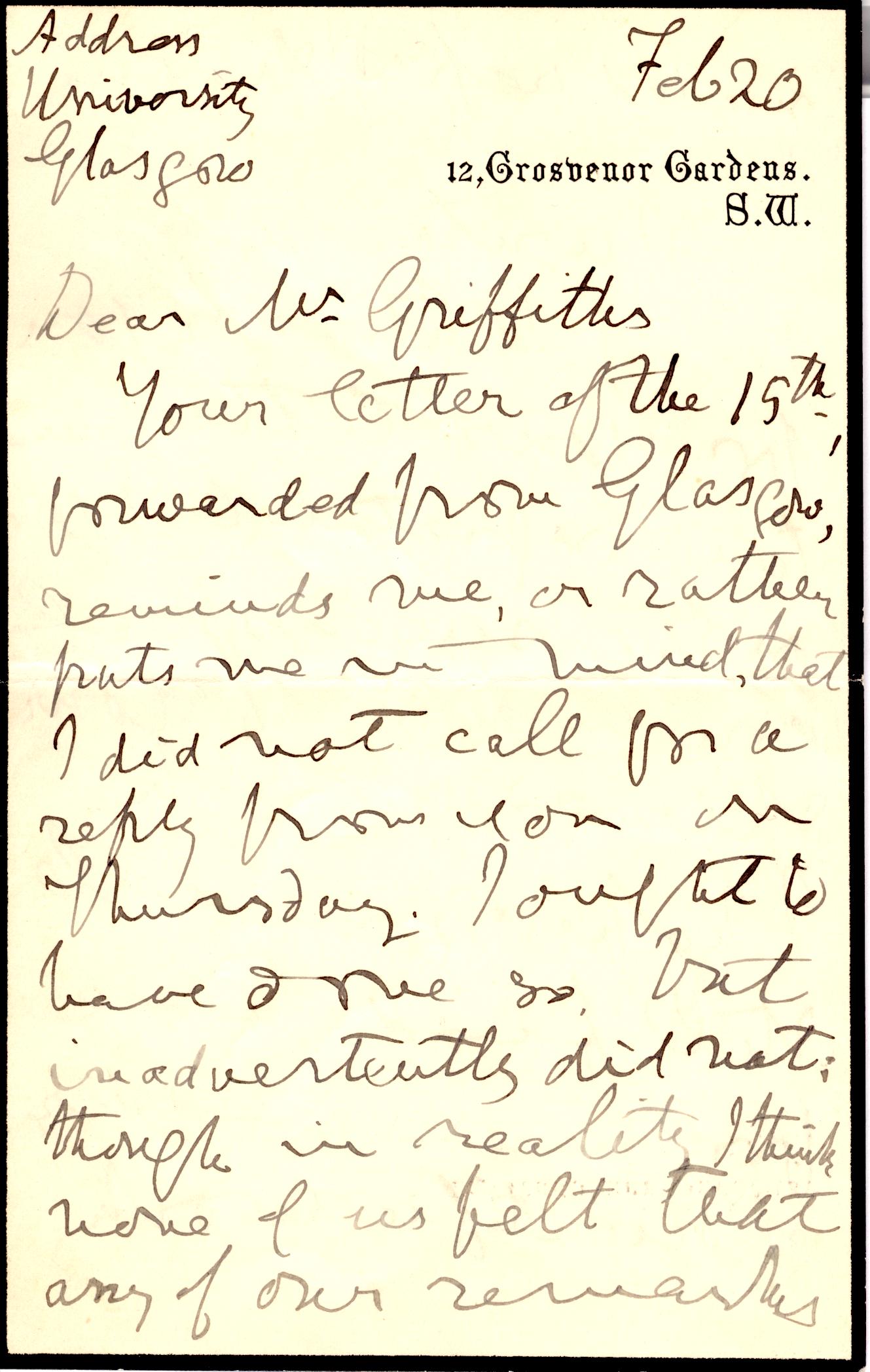 (Lord, Sir William Thomson, 1824-1907, Physicist, Mathematician & Inventor) — Sophie Dupré Autographs