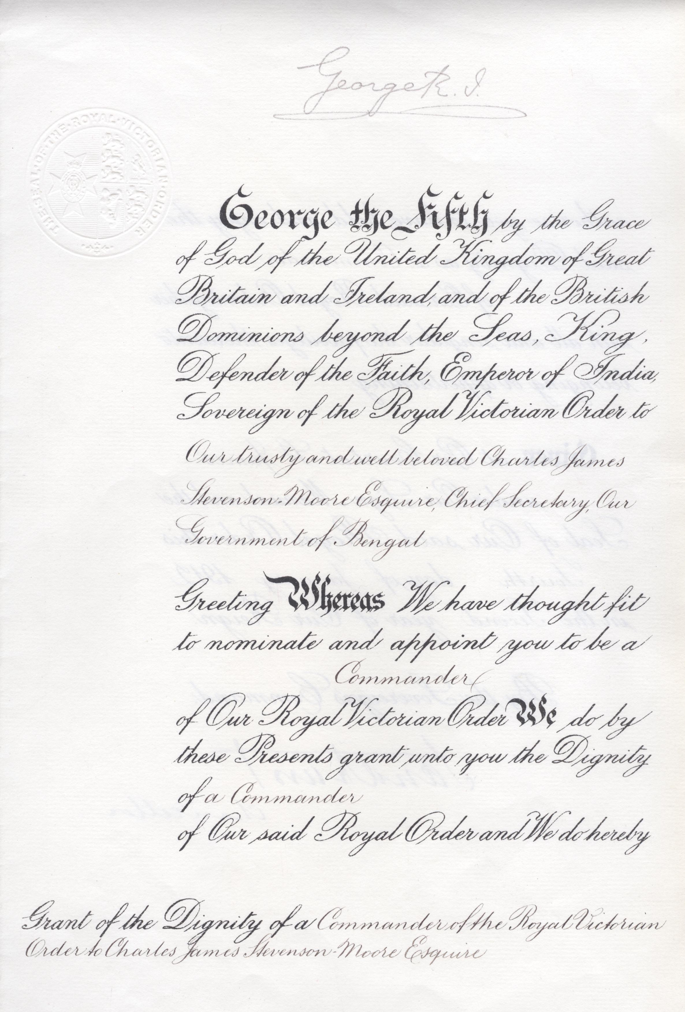 (1865-1936, King of Great Britain) & William MANSFIELD (1st Viscount Sandhurst, 1855-1921, Liberal Politician and Colonial Governor) — Sophie Dupré Autographs