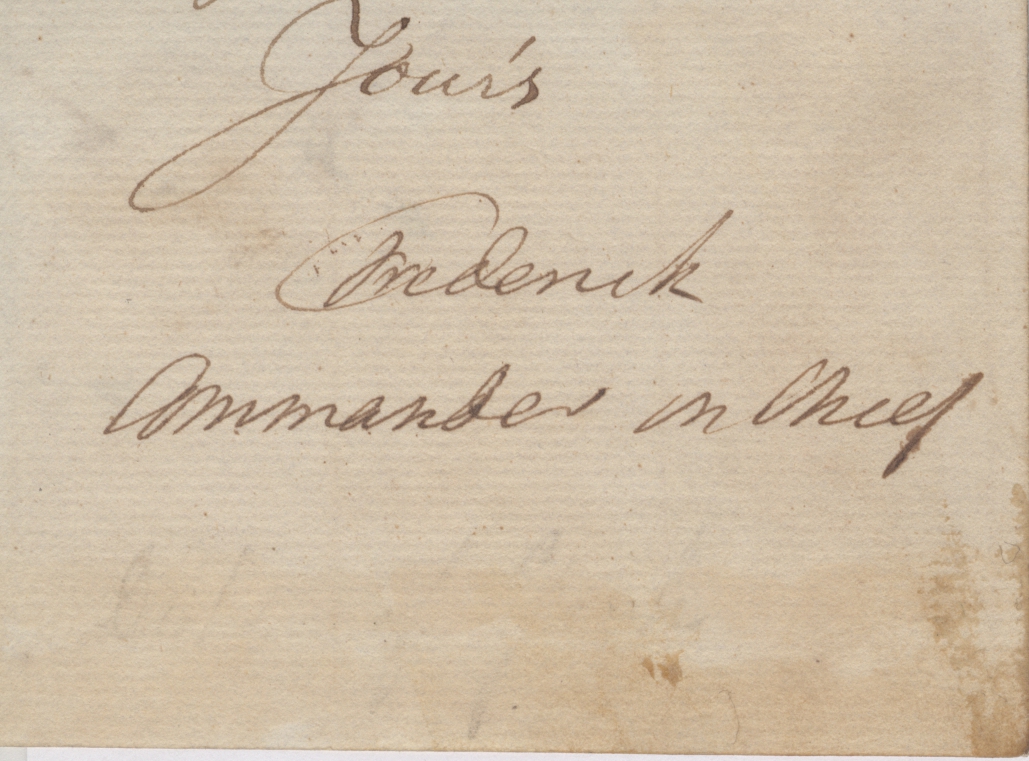 (Duke of York & Albany, 1763-1827, 2nd Son of George III, Commander in Chief of the Army, 'The Grand Old Duke of York') — Sophie Dupré Autographs