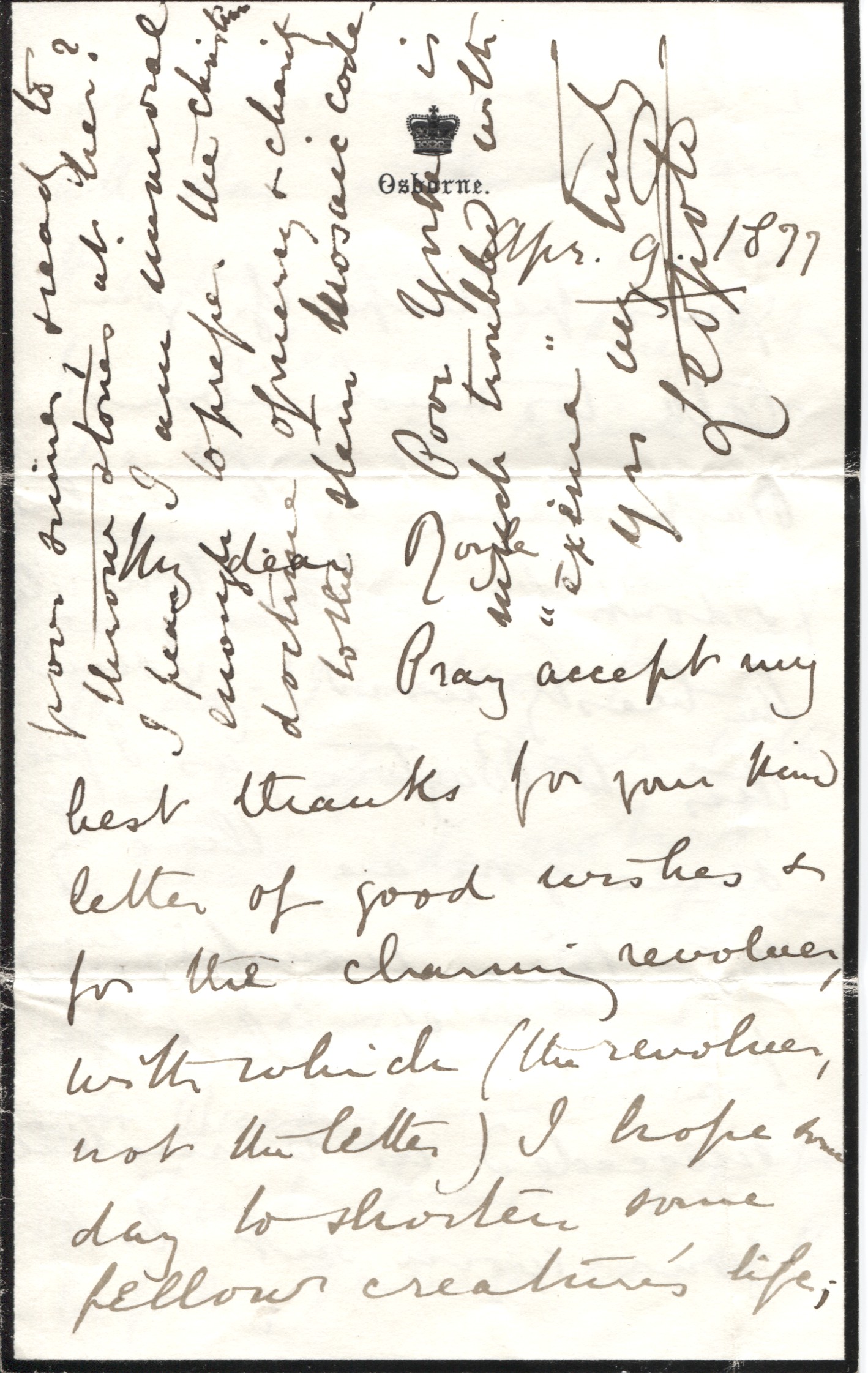(George Albert, 1853-1884, 4th Son of Queen Victoria, Duke of Albany, a haemophiliac, died after an accident on 28th March in Cannes) — Sophie Dupré Autographs