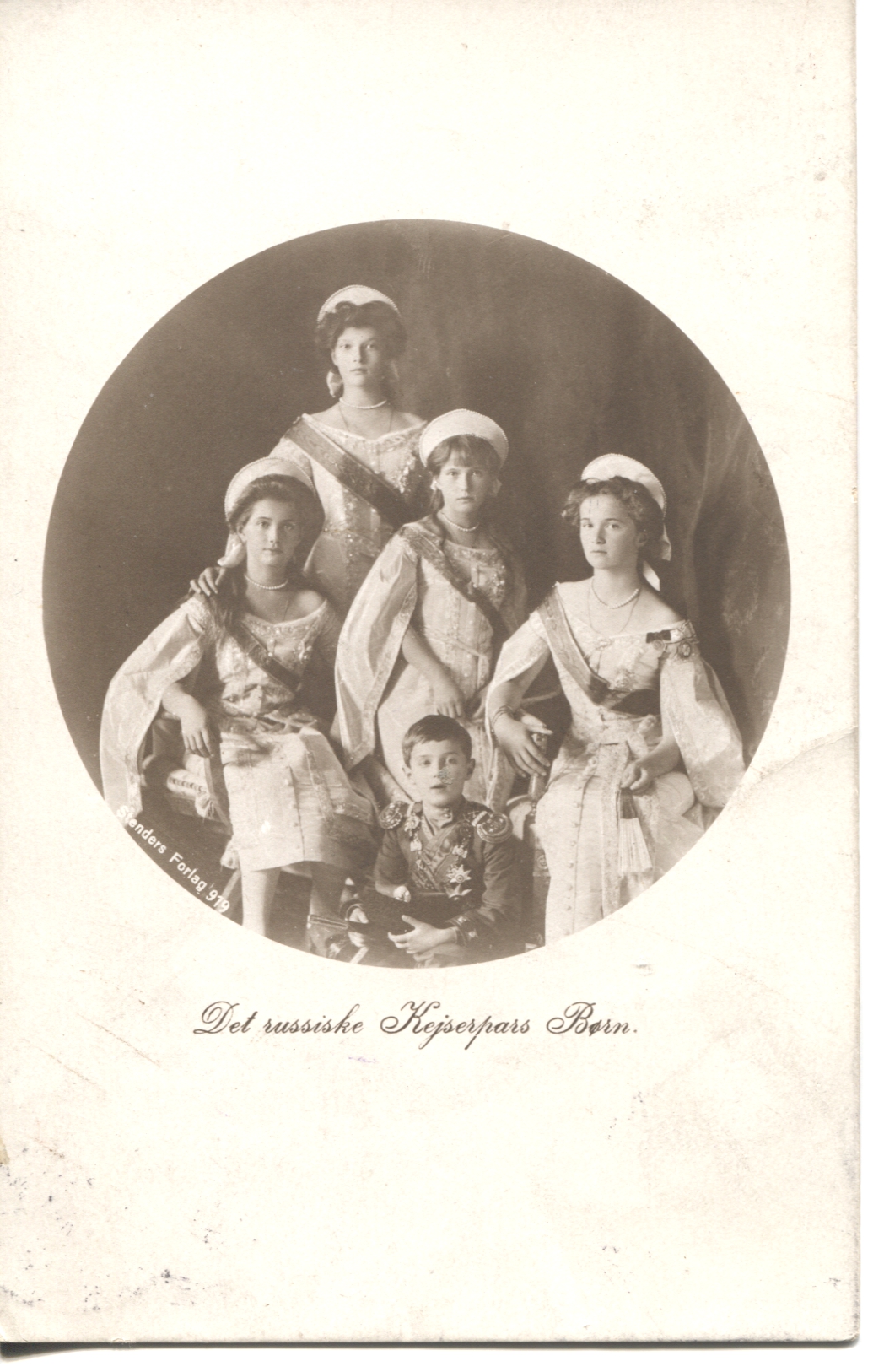 (1895-1918, Grand Duchess), TATIANA (1897-1918), MARIA (1899-1918), ANASTASIA(1901-1918) & ALEXEI (1904-1918, The Tsarevitch)] — Sophie Dupré Autographs