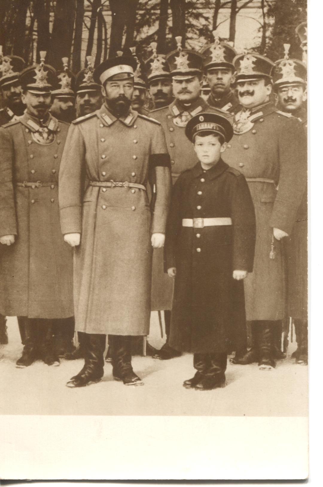 (1868-1918, Tsar of Russia from 1894, Assasinated after the Revolution) & his son the Tsarevitch ALEXEI (1904-1918) — Sophie Dupré Autographs