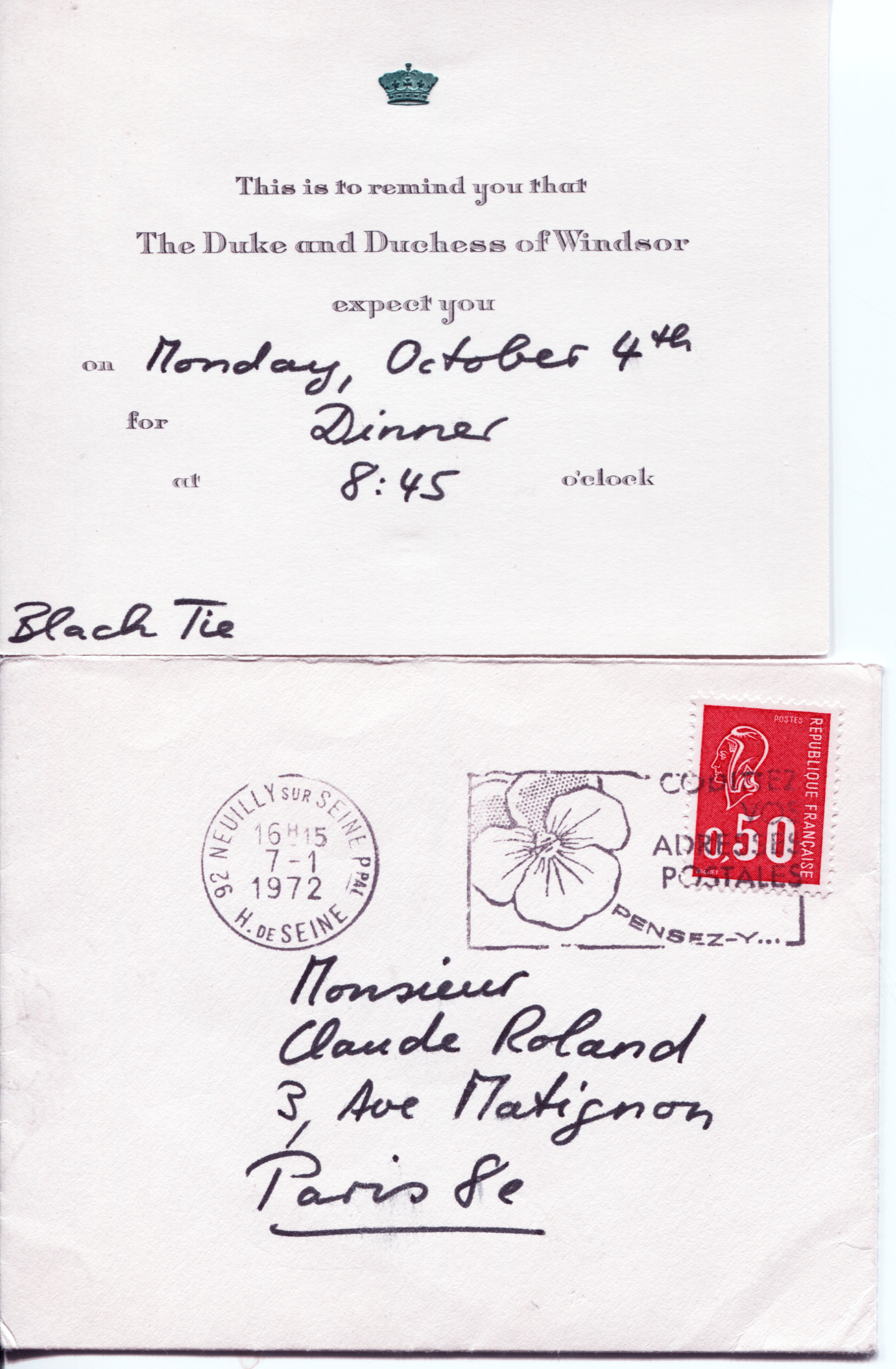 (1894-1972, King of Great Britain, Later the Duke of Windsor) & the Duchess of WINDSOR (Wallis Simpson, 1896-1986, his wife) — Sophie Dupré Autographs