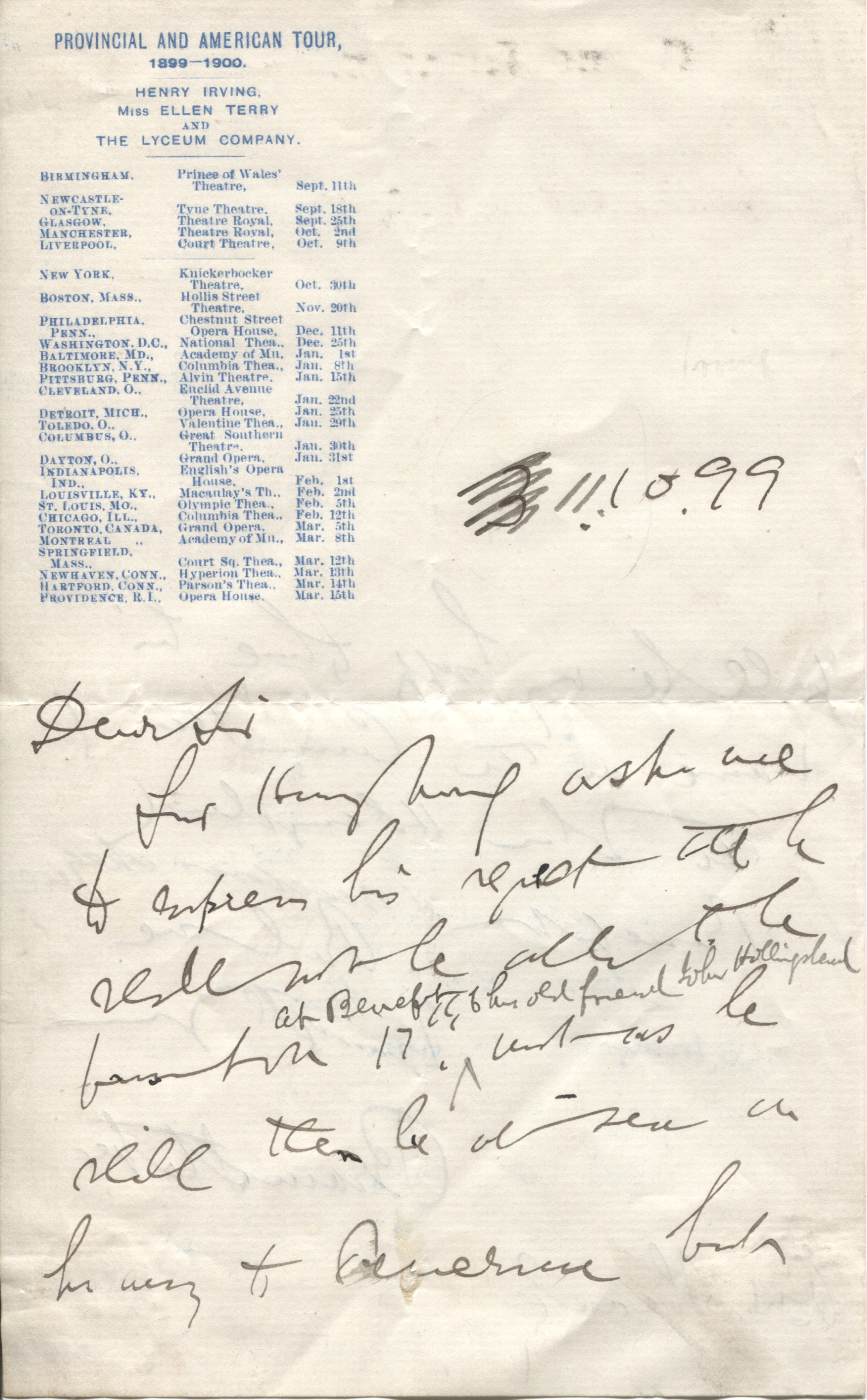 (Bram, 1847-1912, Writer of Dracula) — Sophie Dupré Autographs
