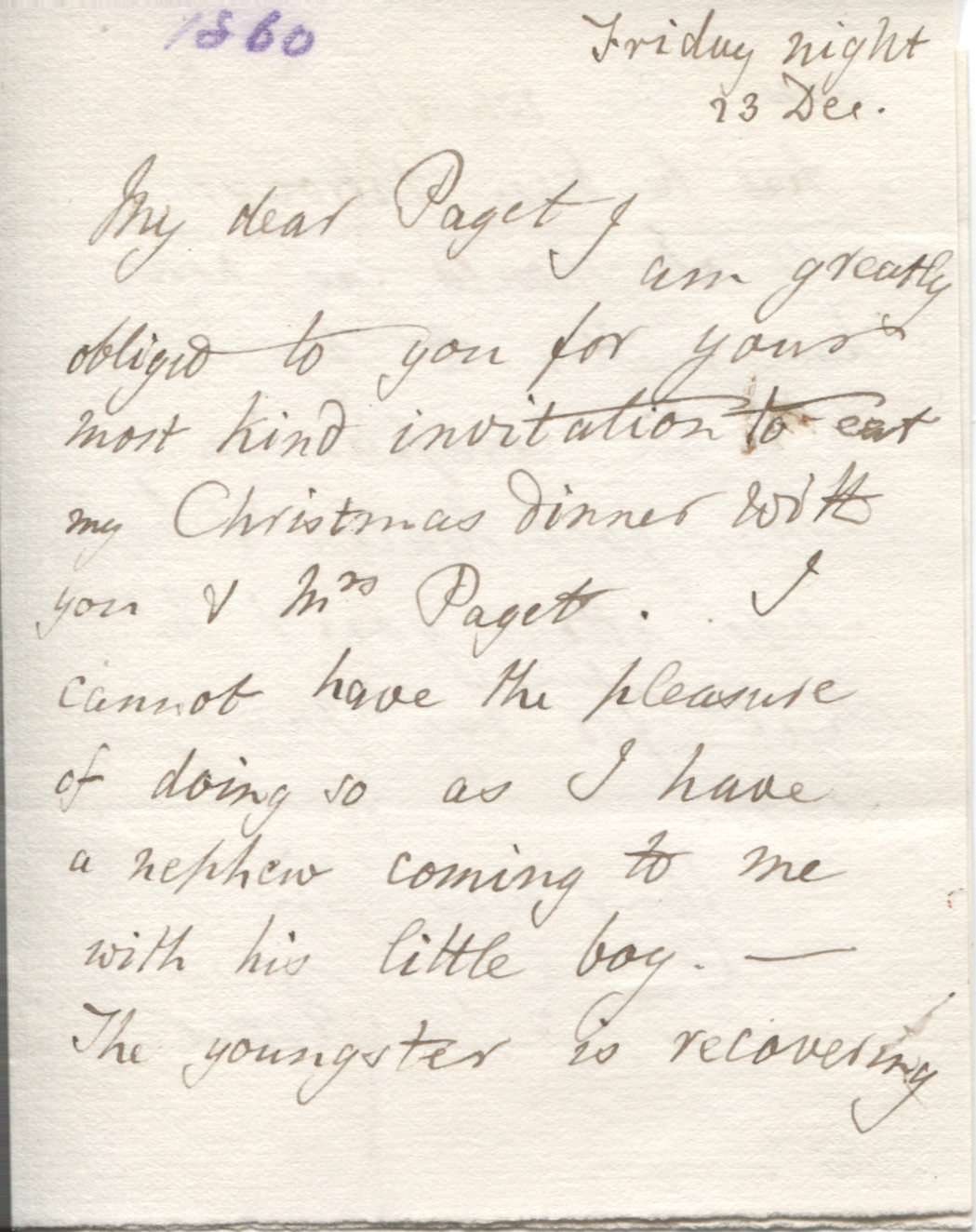 (Joseph, 1791-1864, Registrar of Cambridge University, 1832-1861) — Sophie Dupré Autographs
