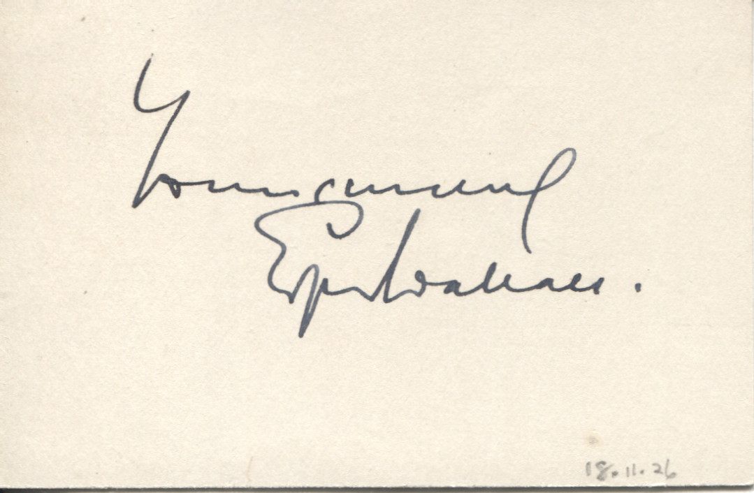 (Edgar, 1875-1932, Thriller Writer) — Sophie Dupré Autographs