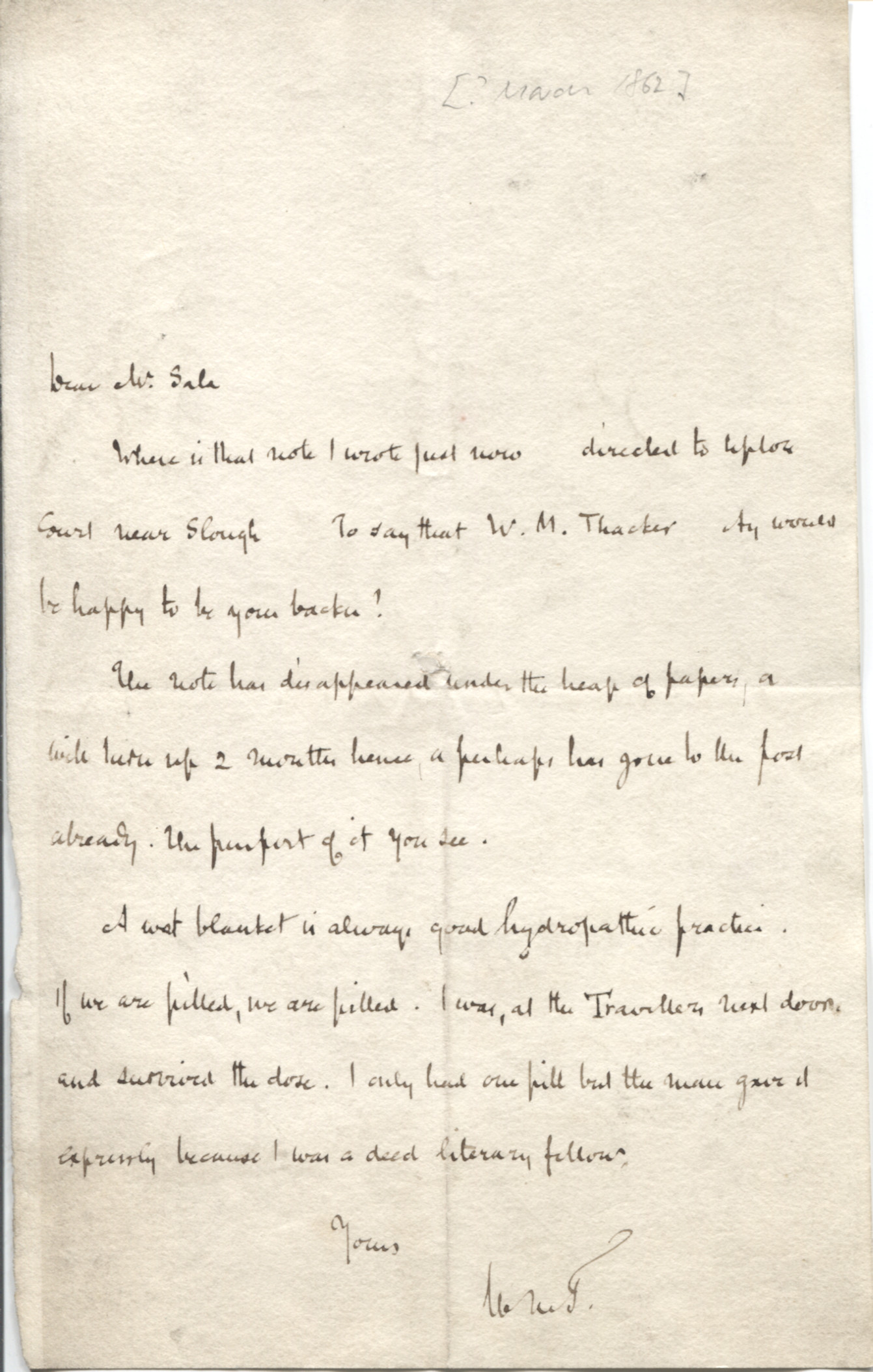 (William Makepeace, 1811-1863, Novelist) — Sophie Dupré Autographs