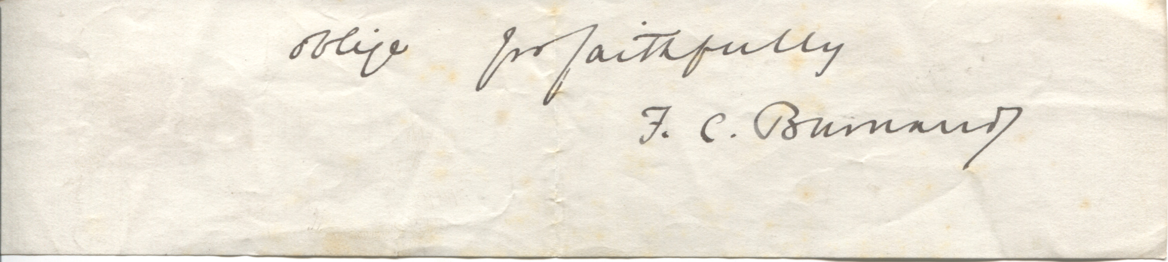 (Sir Francis Cowley, 1836-1917, Editor of 'Punch' 1881-1906) — Sophie Dupré Autographs
