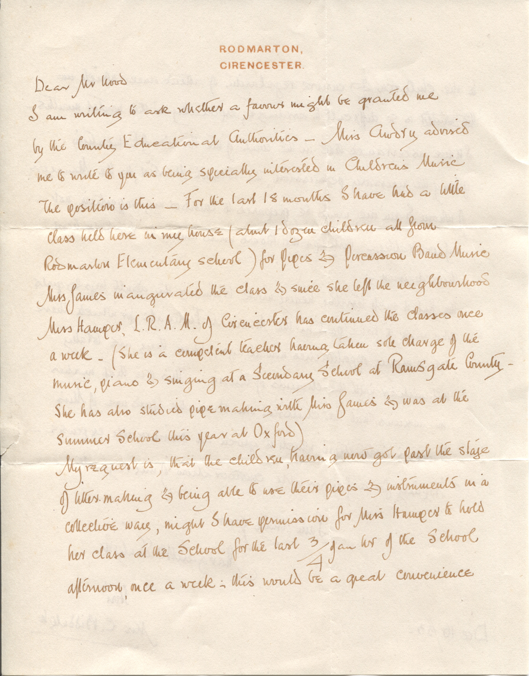 (Margaret Howard, 1880-1970, wife of Hon Claud William Biddulph, Builder of Rodmarton Manor) — Sophie Dupré Autographs