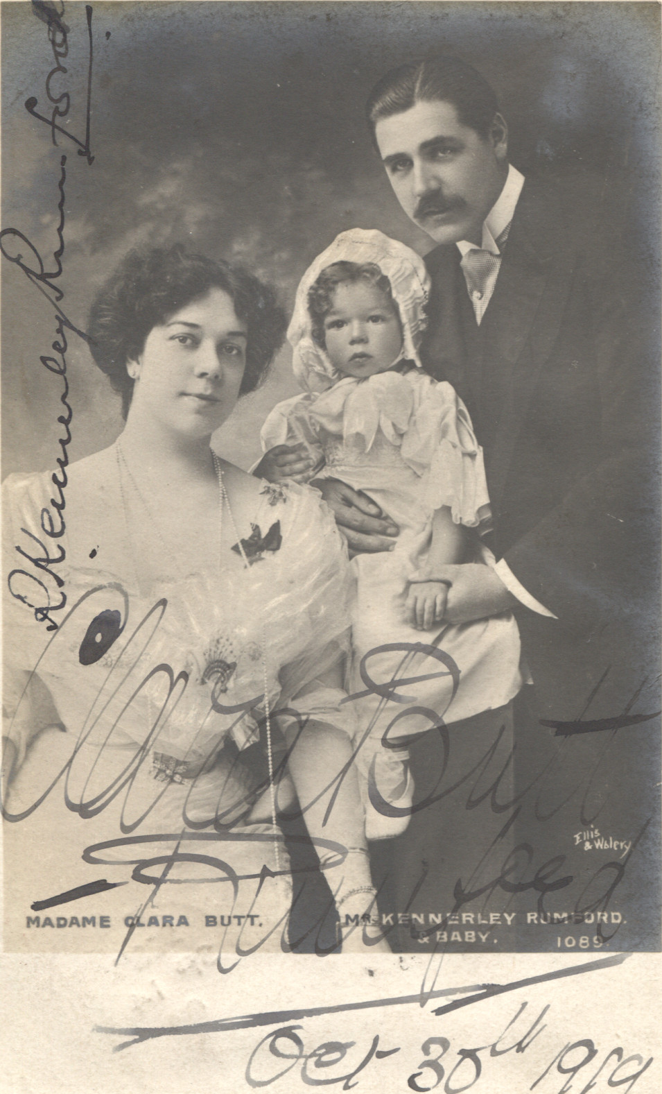 (Dame Clara Ellen, 1873-1936, Contralto) & Robert Kennerley RUMFORD (1870- 1957, Baritone) — Sophie Dupré Autographs