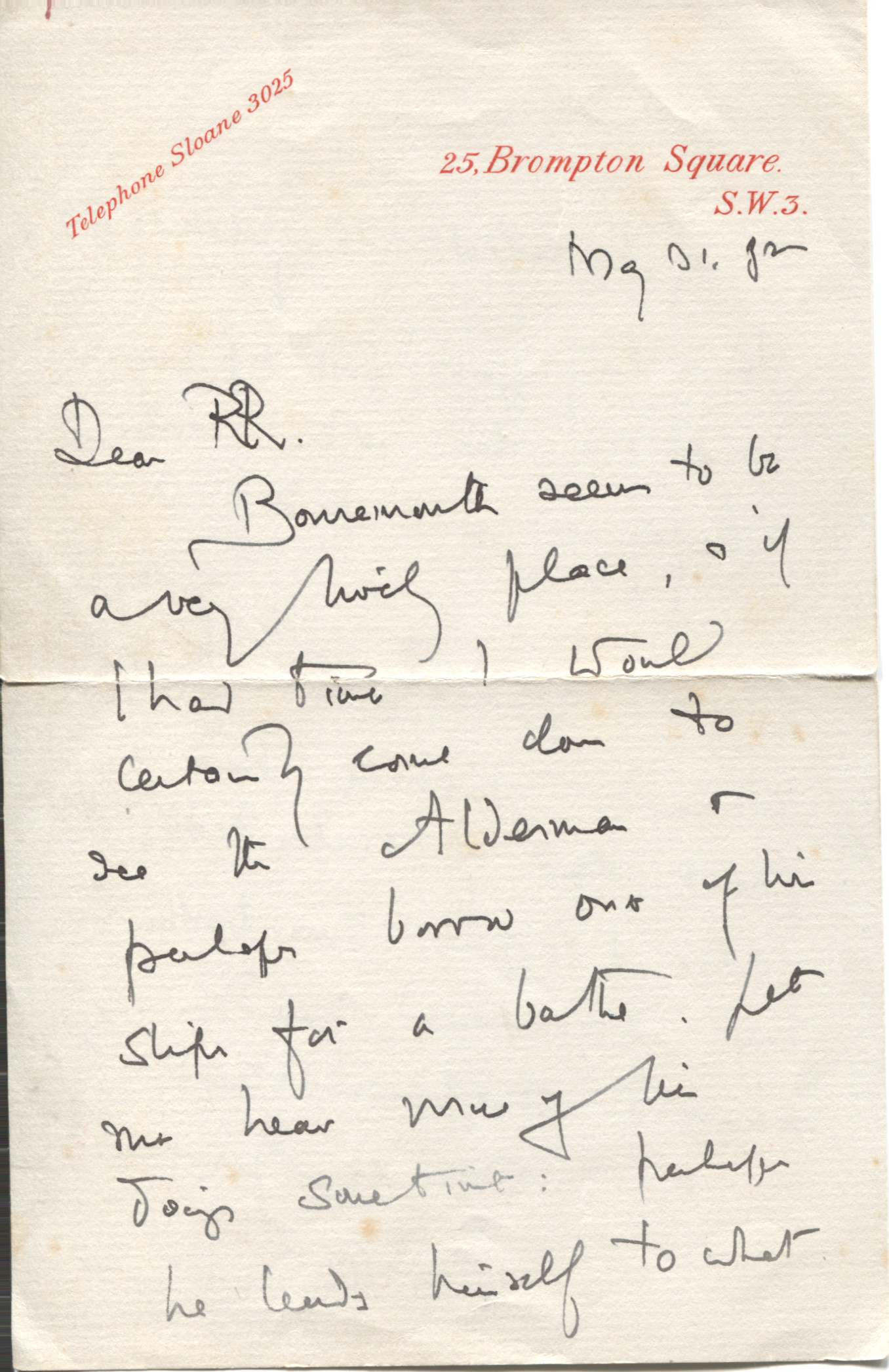 (Edward Frederick, 1867-1940, Novelist & Scholar, Author of 'Mapp & Lucia') — Sophie Dupré Autographs