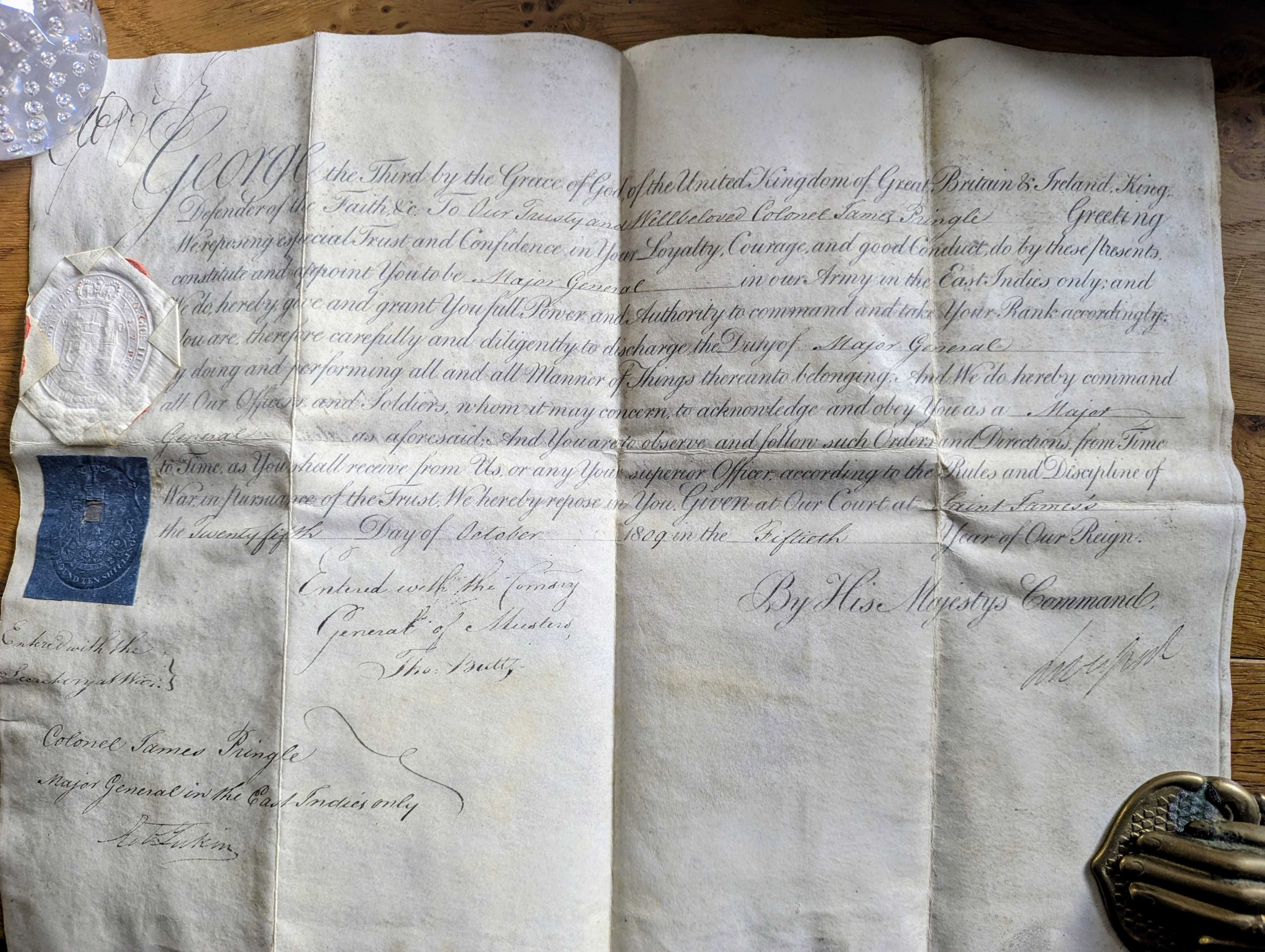 (1738-1820, King of Great Britain) and 2nd Earl LIVERPOOL (Robert Banks Jenkinson, Baron Hawkesbury, 1770-1828, Prime Minister) — Sophie Dupré Autographs
