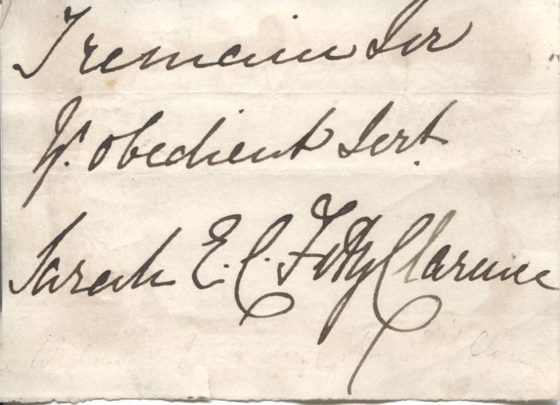 (Sarah Elizabeth Catherine née Gordon, 1829-1901, wife of Lord George Augustus Frederick FitzClarence, 1805-1854, illegitimate son of William IV and Dorothea Jordan) — Sophie Dupré Autographs